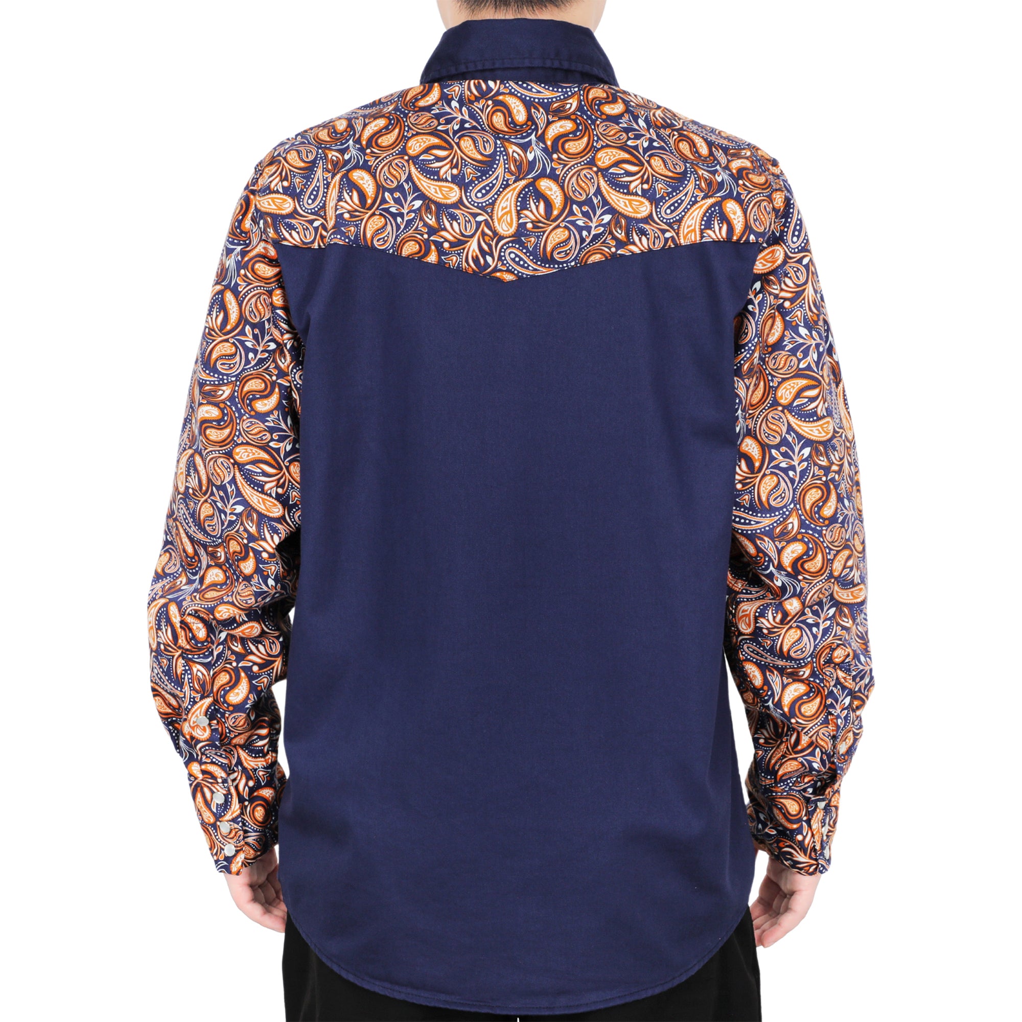 6.5OZ Pearl Snaps Two Tone Plaid/Solid Flame Resistant Cotton Welding Shirt-0907P