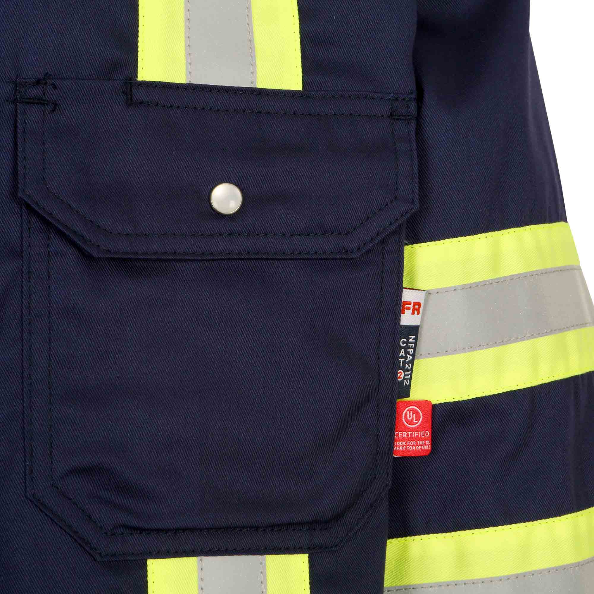 6.5OZ FR Hi Vis Work Shirts with Pearl Snap/Type O Class 1-0902HV