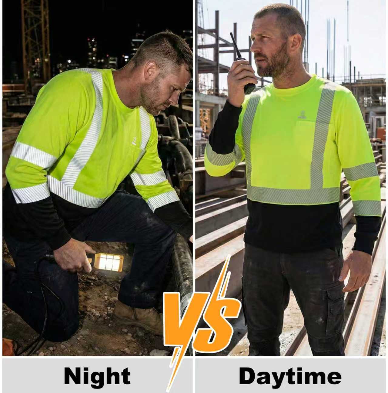 5.5OZ Lightweight Hi Vis Summer Vented Mesh FR T-Shirt-6008HV