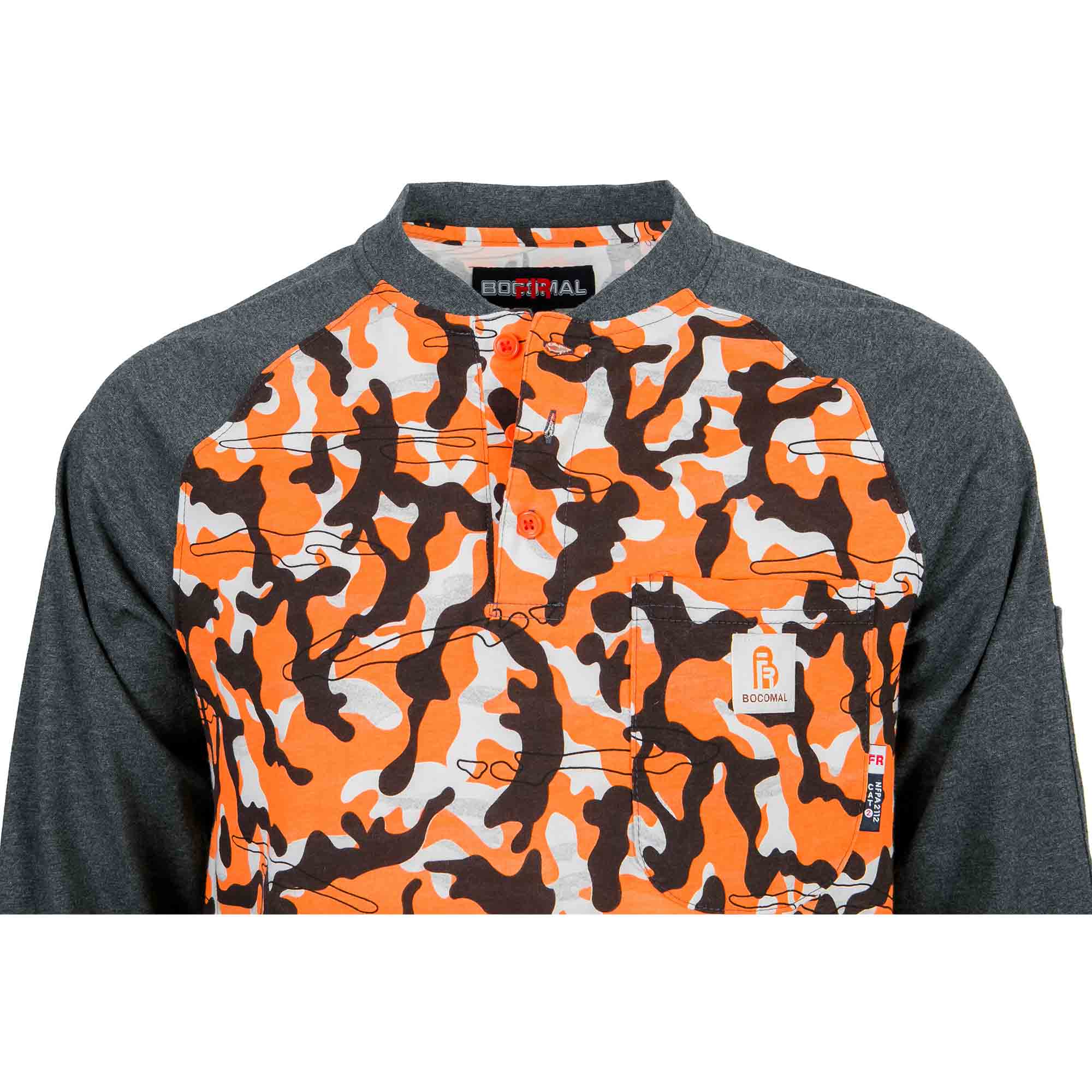 6OZ Button Pullover T-Shirt/New Camouflage-5724