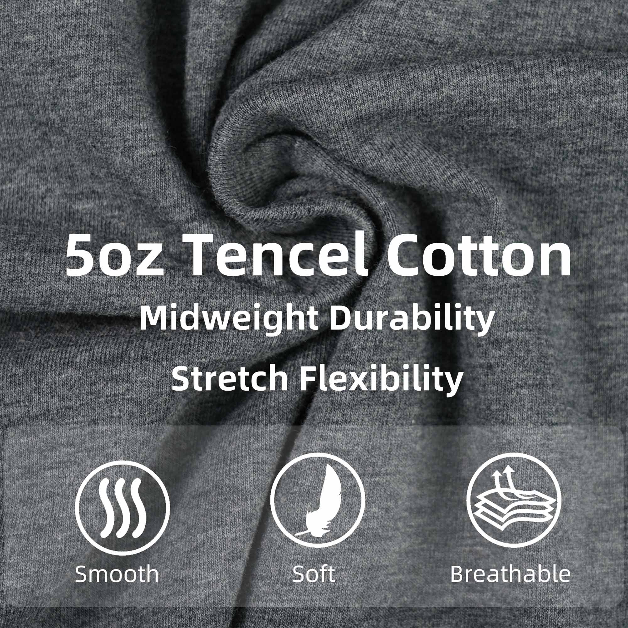 5OZ Men's Henley Soft Cotton Tencel Blended T-Shirt (NON-FR)-TS011B