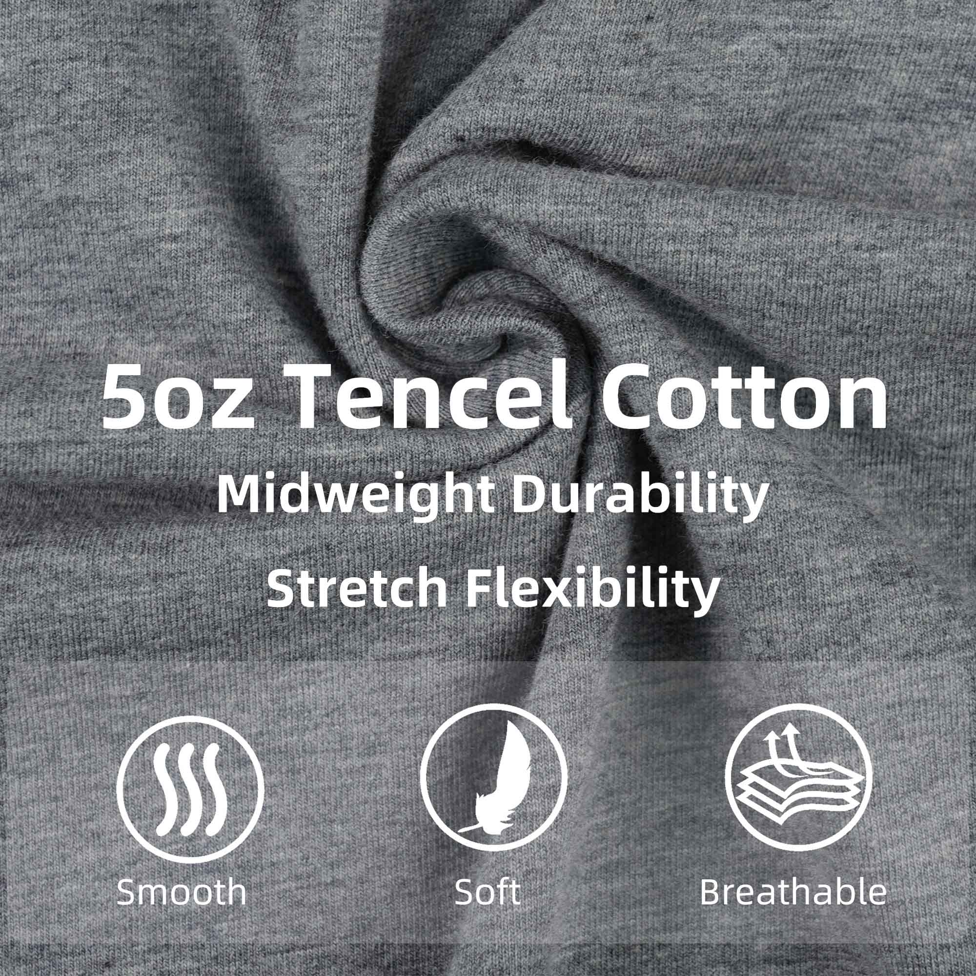 5OZ Men's Henley Soft Cotton Tencel Blended T-Shirt (NON-FR)-TS011B