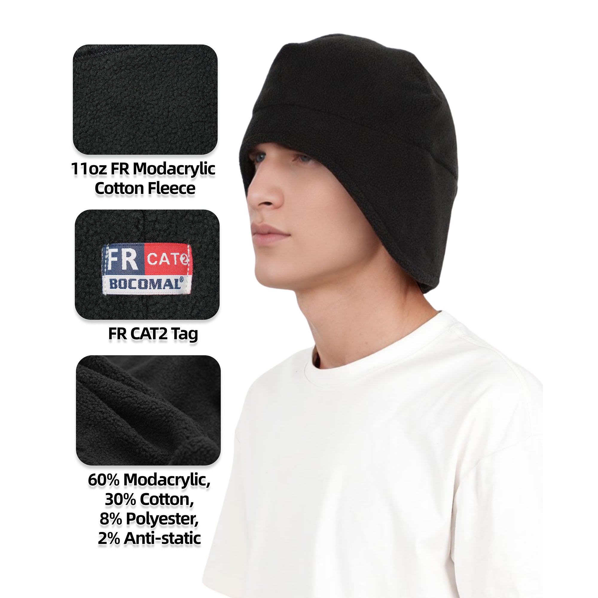 BOCOMAL FR Balaclava Flame Resistant 11oz Fleece Modacrylic Blend Winter(Final Sale)-7327