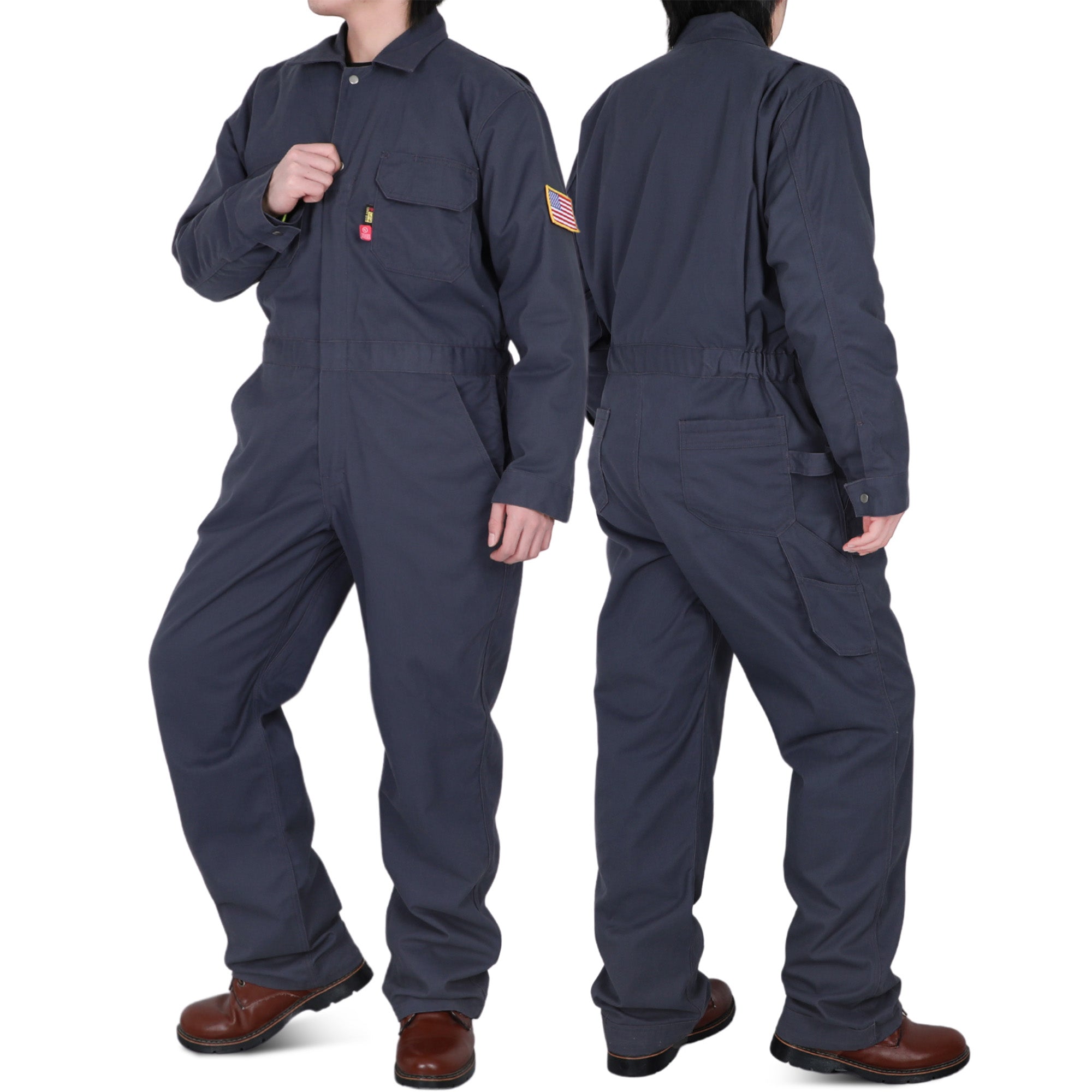 7.5oz Cotton Twill Flame Resistant Fire Retardant Work Coverall - 2401