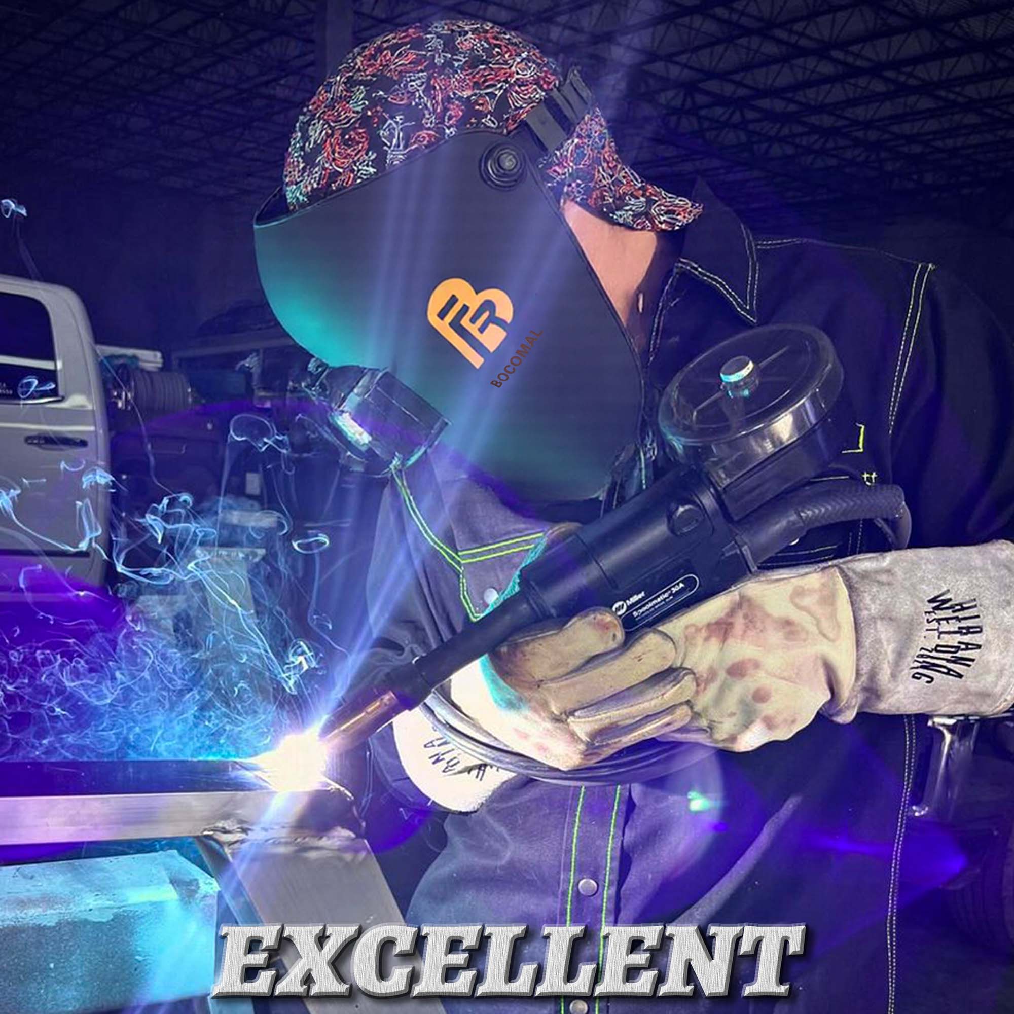 6.5OZ Mid-weight Cotton Twill Flame Resistant Paisley Printed Welding Cap - 4816S