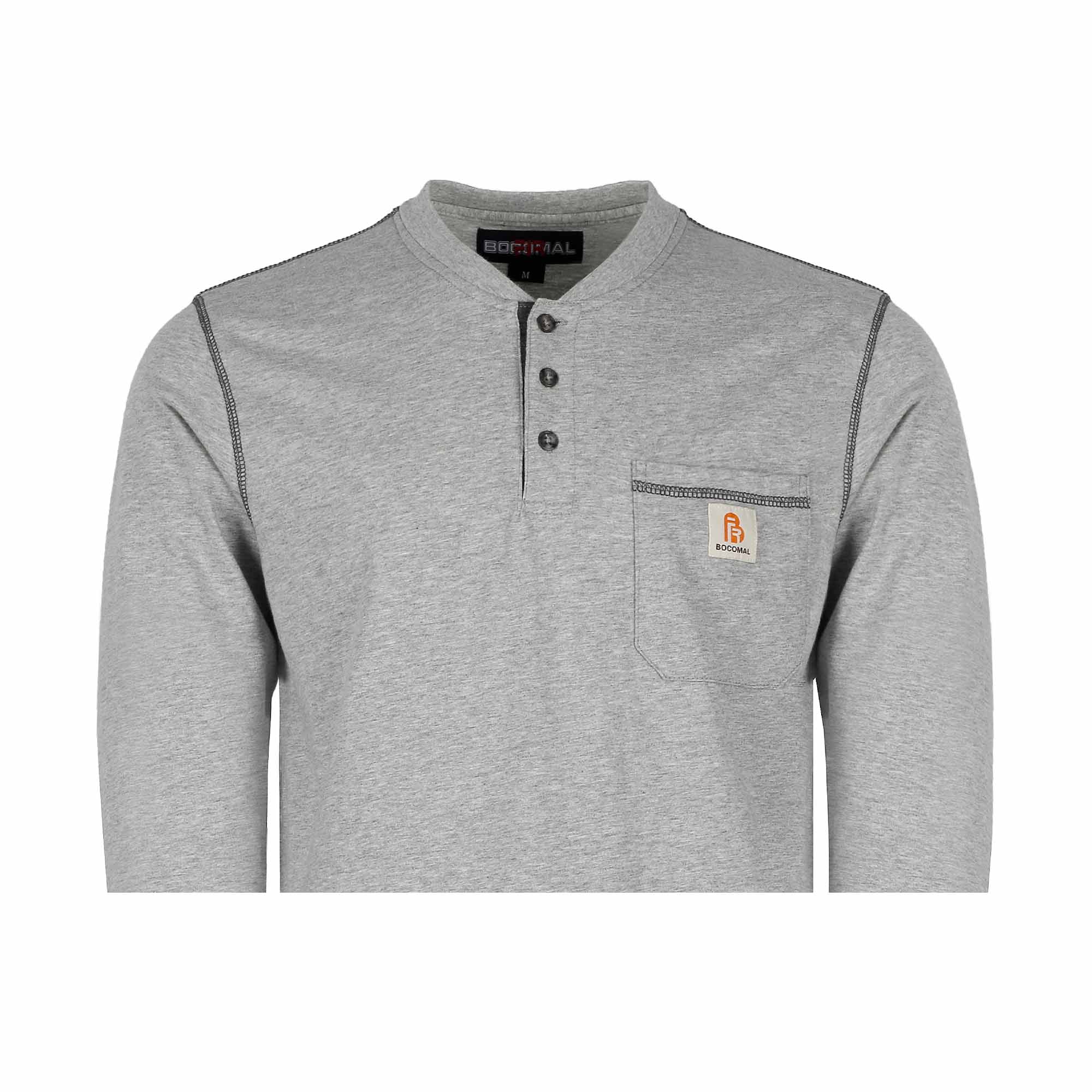 5.5OZ Button Pullover T-Shirts/Solid Color-2808