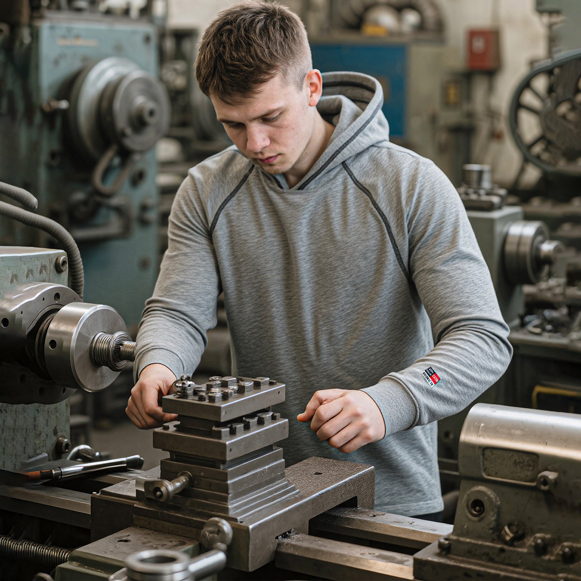 4.5OZ EX Lightweight Heather Series Flame Resistant NFPA2112 CAT1 Work Shirt Baselayer-6317