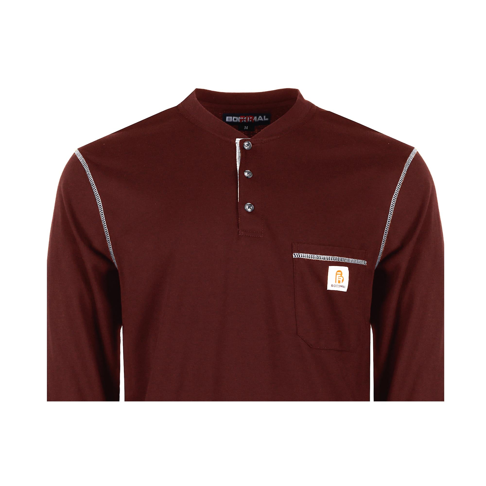 5.5OZ Button Pullover T-Shirts/Solid Color-2808