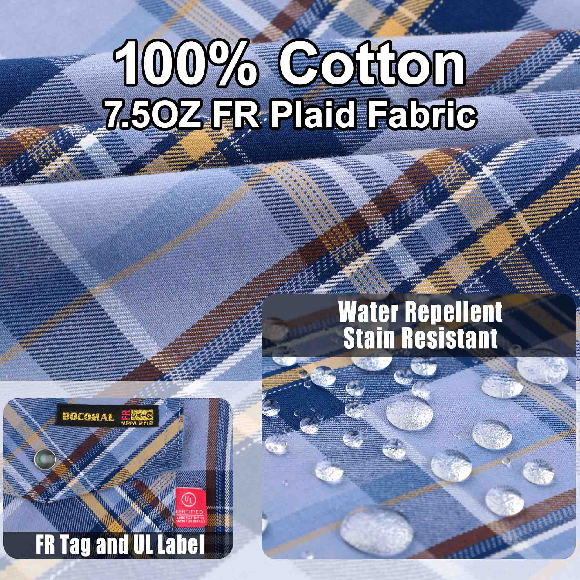 7.5OZ FR 100% C NFPA2112 Welding Shirt- 0910