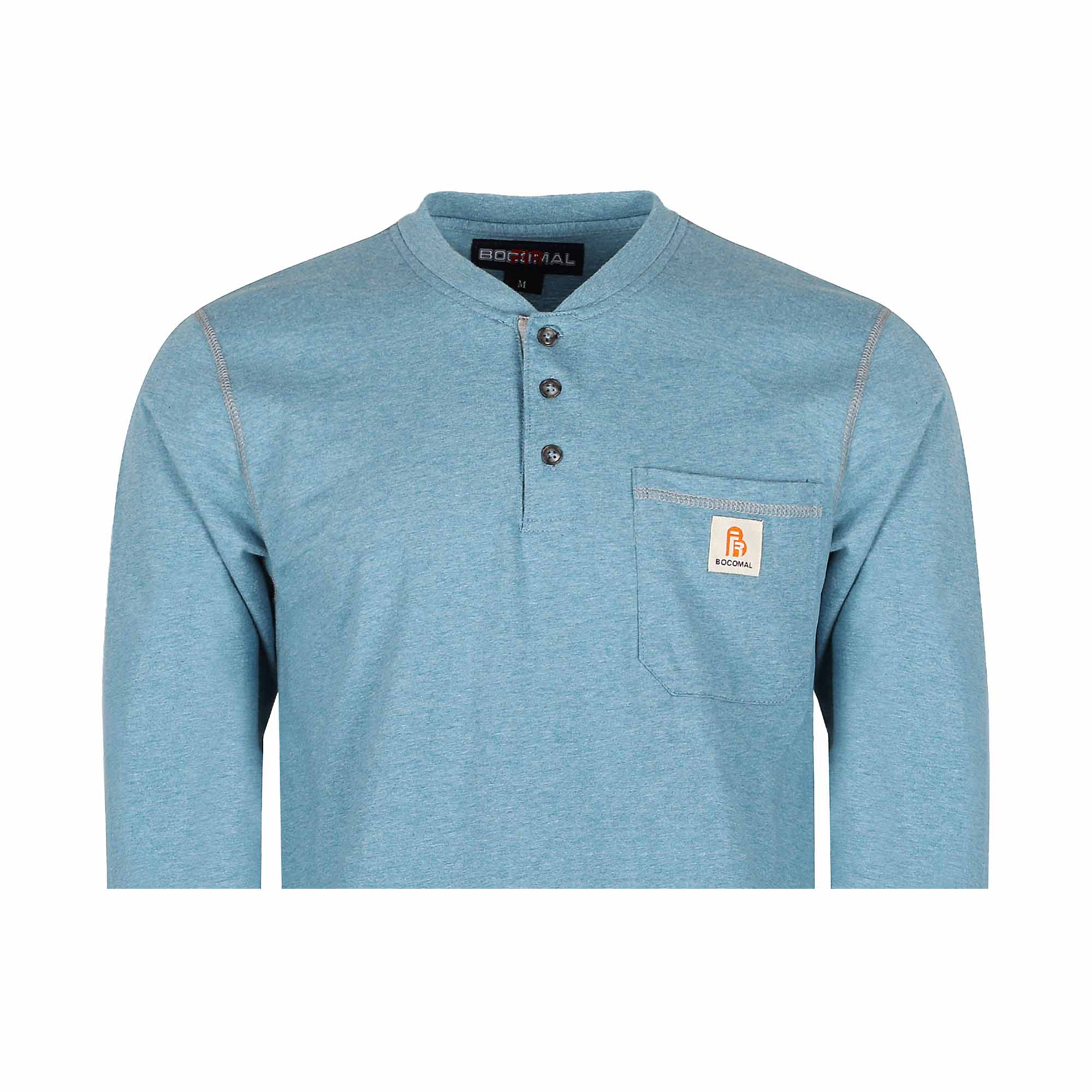 5.5OZ Button Pullover T-Shirts/Solid Color-2808