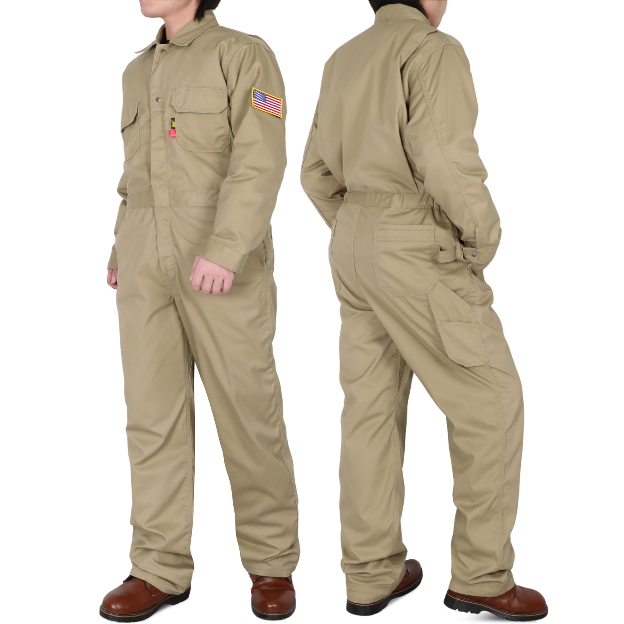 7.5oz Cotton Twill Flame Resistant Fire Retardant Work Coverall - 2401