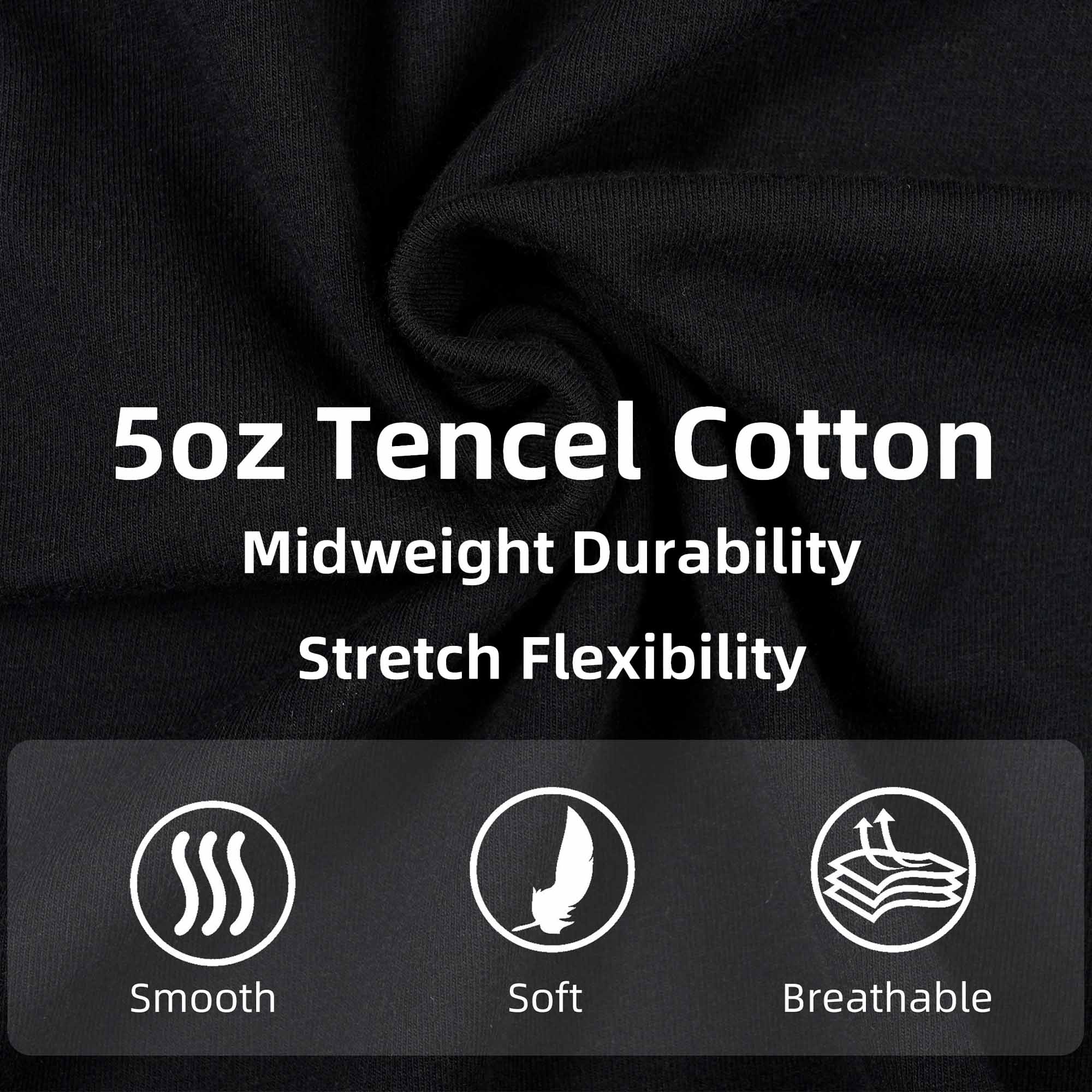 5OZ Men's Henley Soft Cotton Tencel Blended T-Shirt (NON-FR)-TS011B