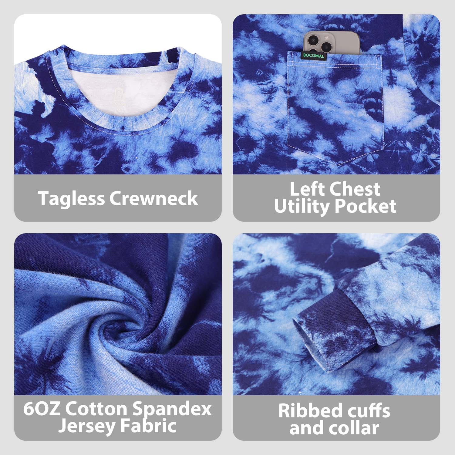 6OZ Printed Long Sleeve Work Tee (NON-FR) - TS081T