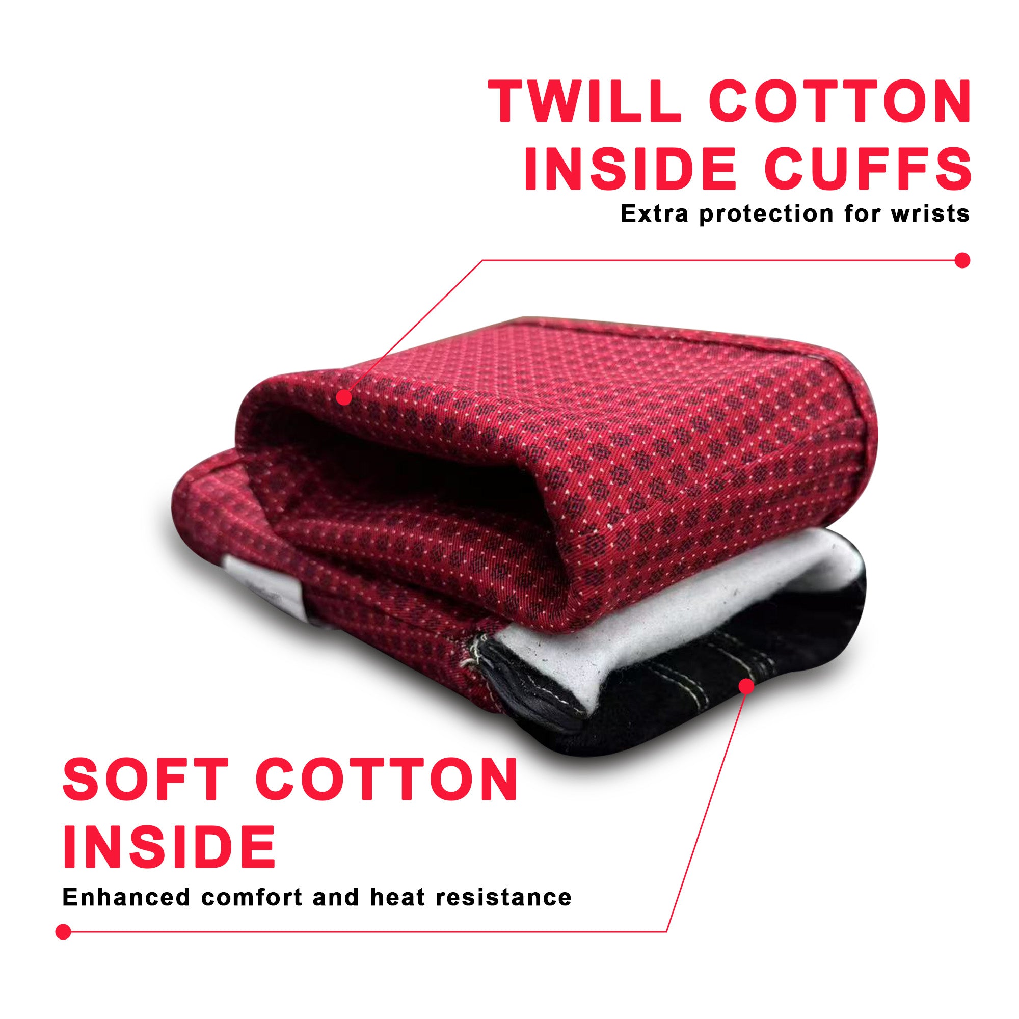 Classic Welding Gloves,Grain Leather Multi Tasks,14" Lined Leather Mig/Stick Gloves, Kevlar Stitching-0101/0201