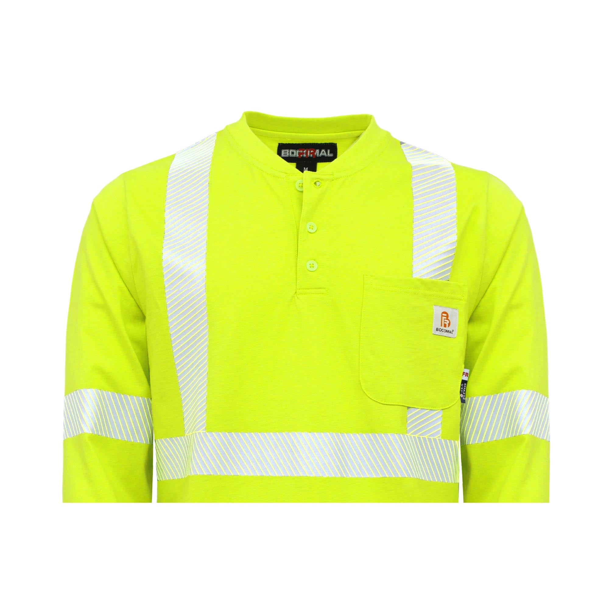 7OZ Hi Vis Shirts With 2Inch Tape(Normal Yellow)-0424