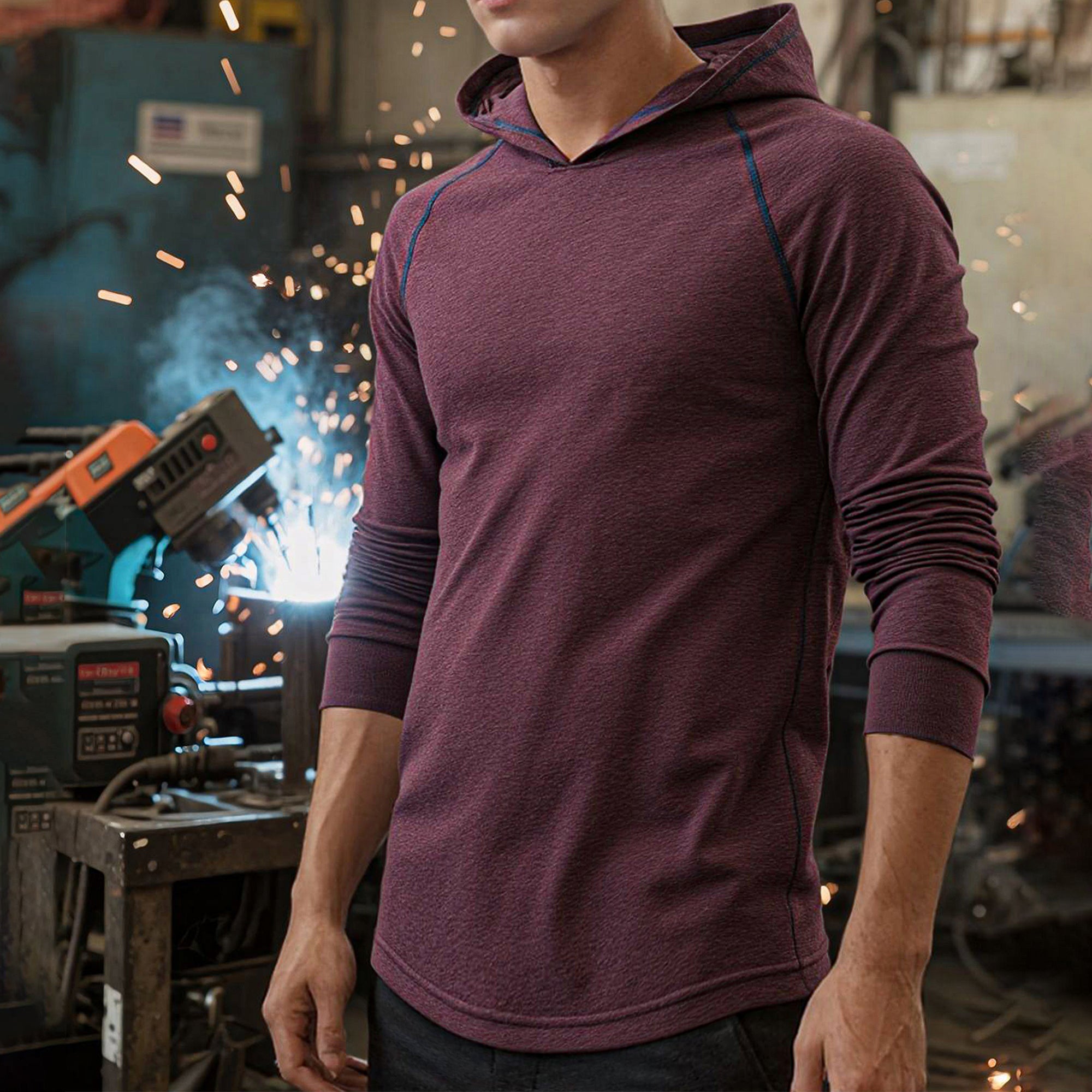 4.5OZ EX Lightweight Heather Series Flame Resistant NFPA2112 CAT1 Work Shirt Baselayer-6317