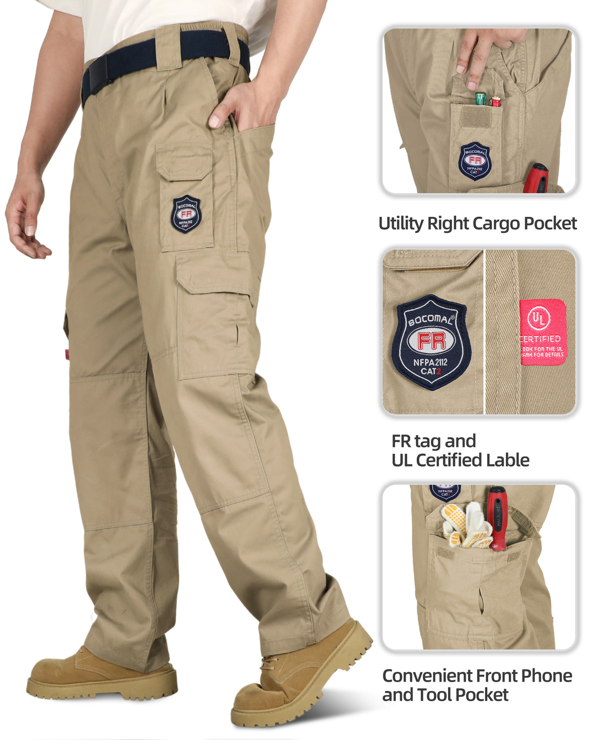 7.5OZ Cargo Pants-7 Pockets-1801
