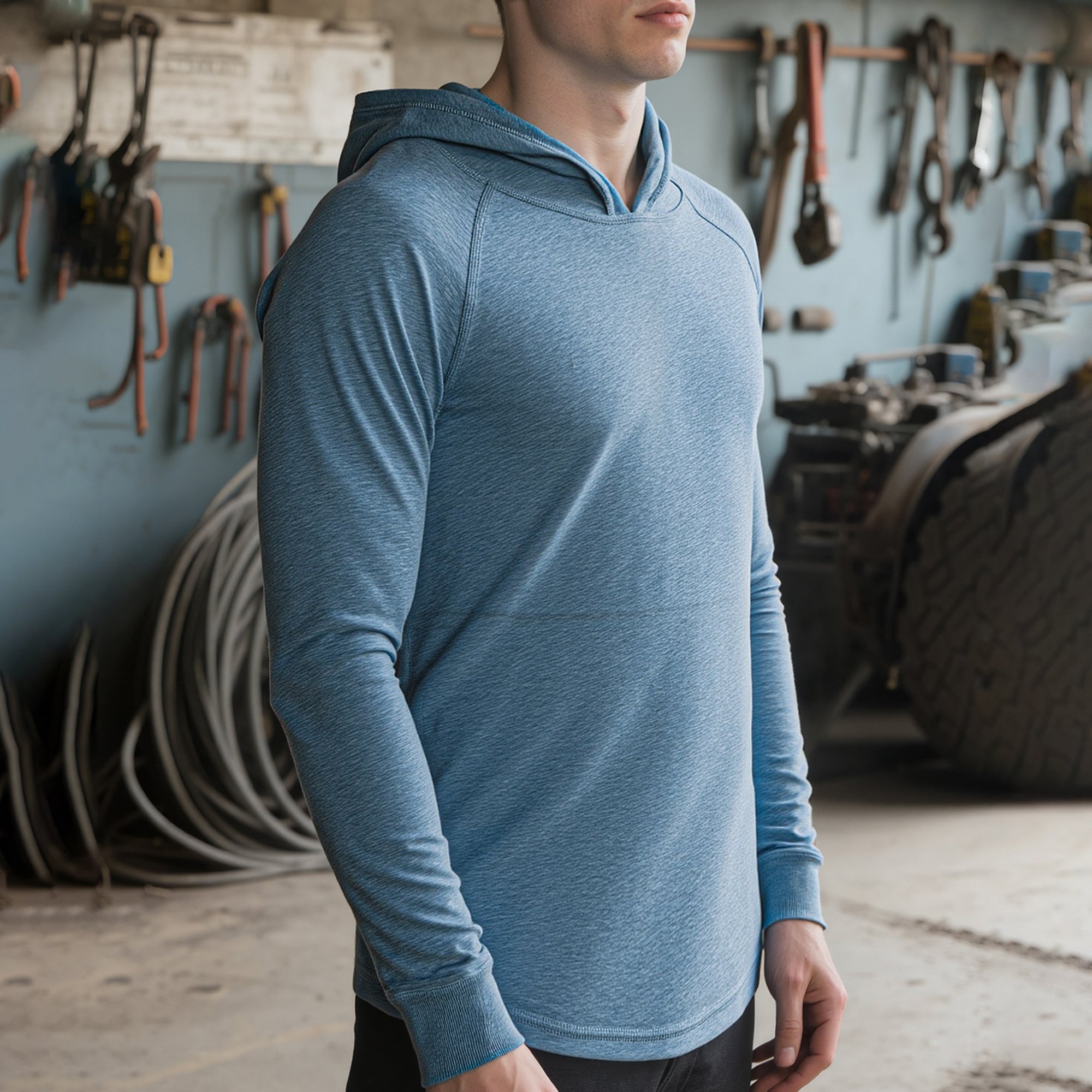 4.5OZ EX Lightweight Heather Series Flame Resistant NFPA2112 CAT1 Work Shirt Baselayer-6317