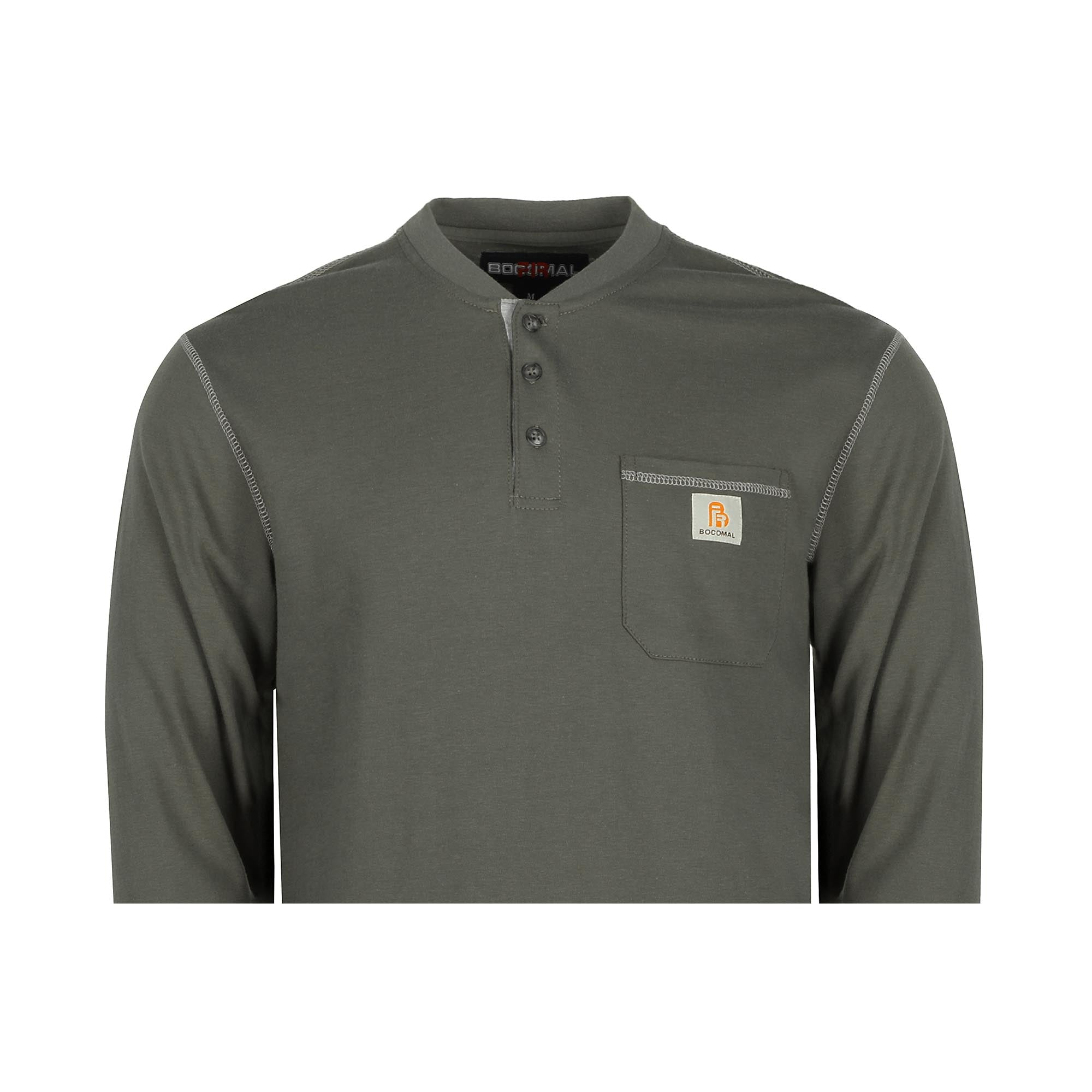 5.5OZ Button Pullover T-Shirts/Solid Color-2808