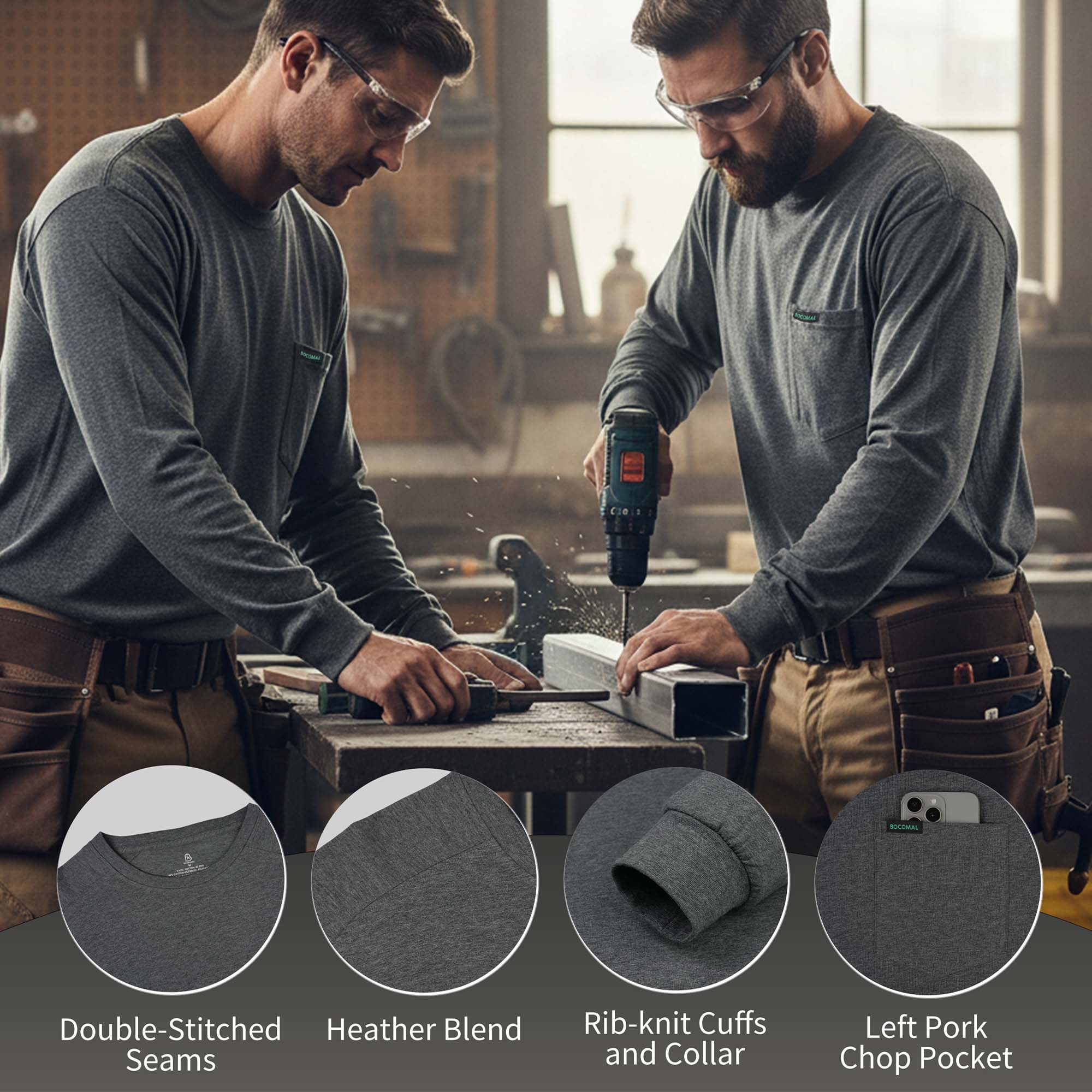 5oz Soft Cotton Tencel Blended Tee Relax Fit T-Shirt (NON-FR)-TS011A