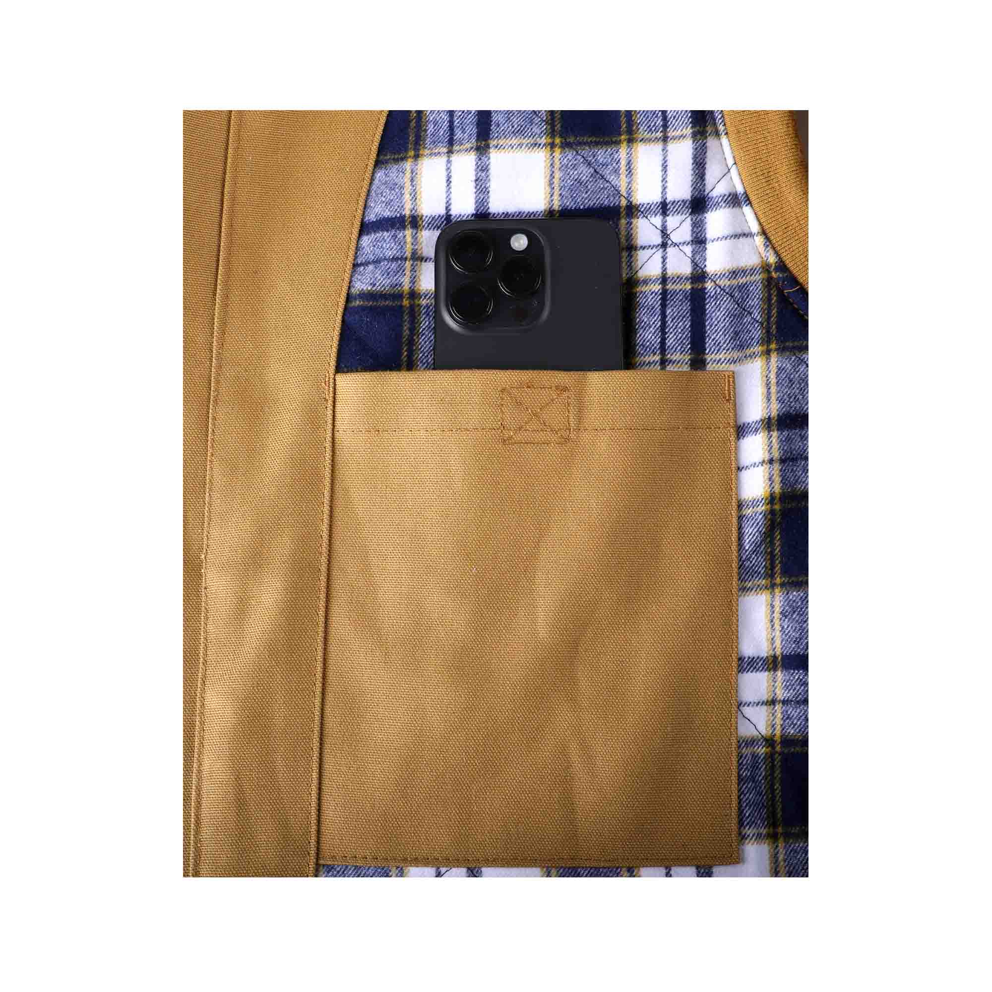 Lined Vest Water/Rain Repellent and Oil Resistant(Soft Flannel Lining)-3104