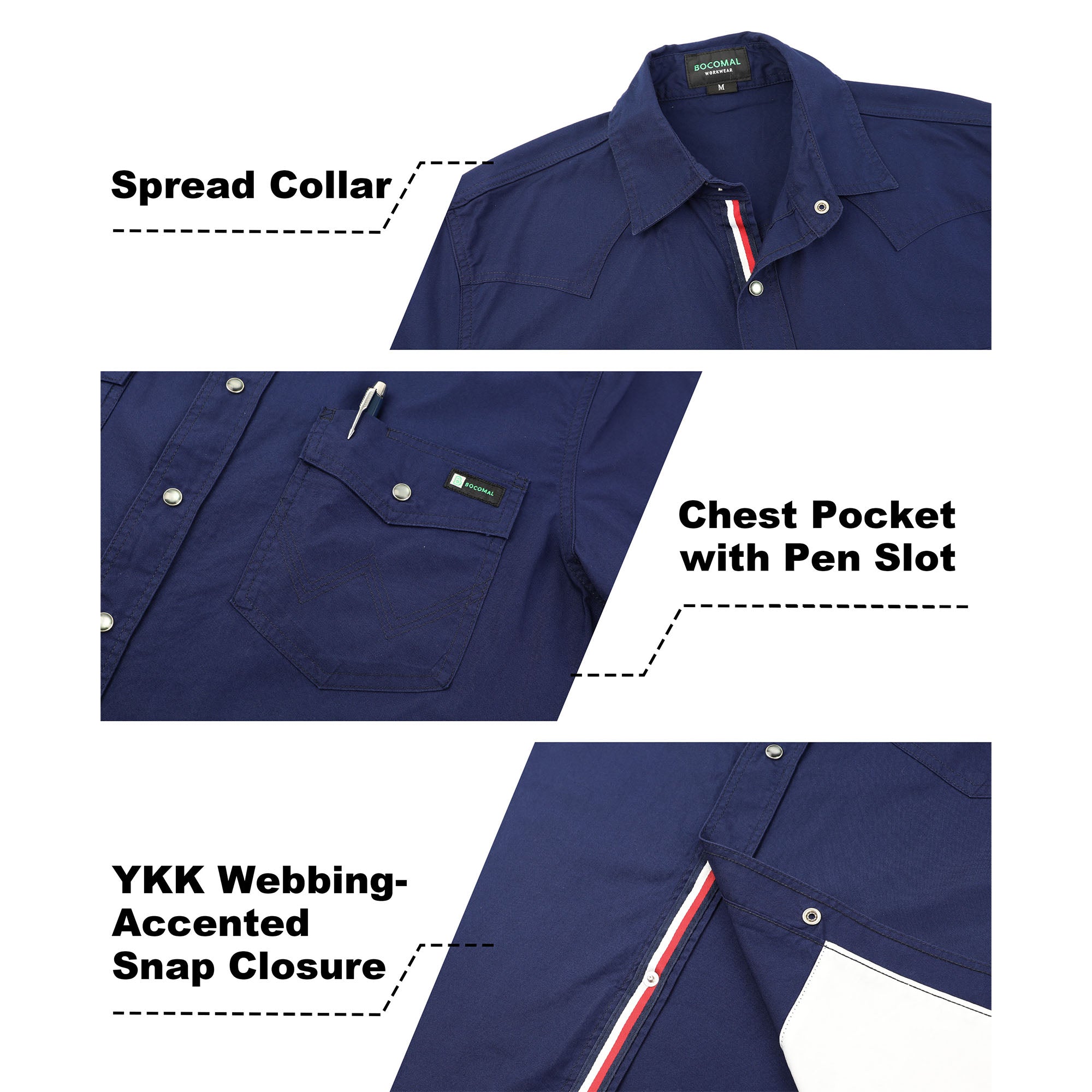 5OZ Lightweight 100% C Chambray Shirt (NON-FR)-SH041L