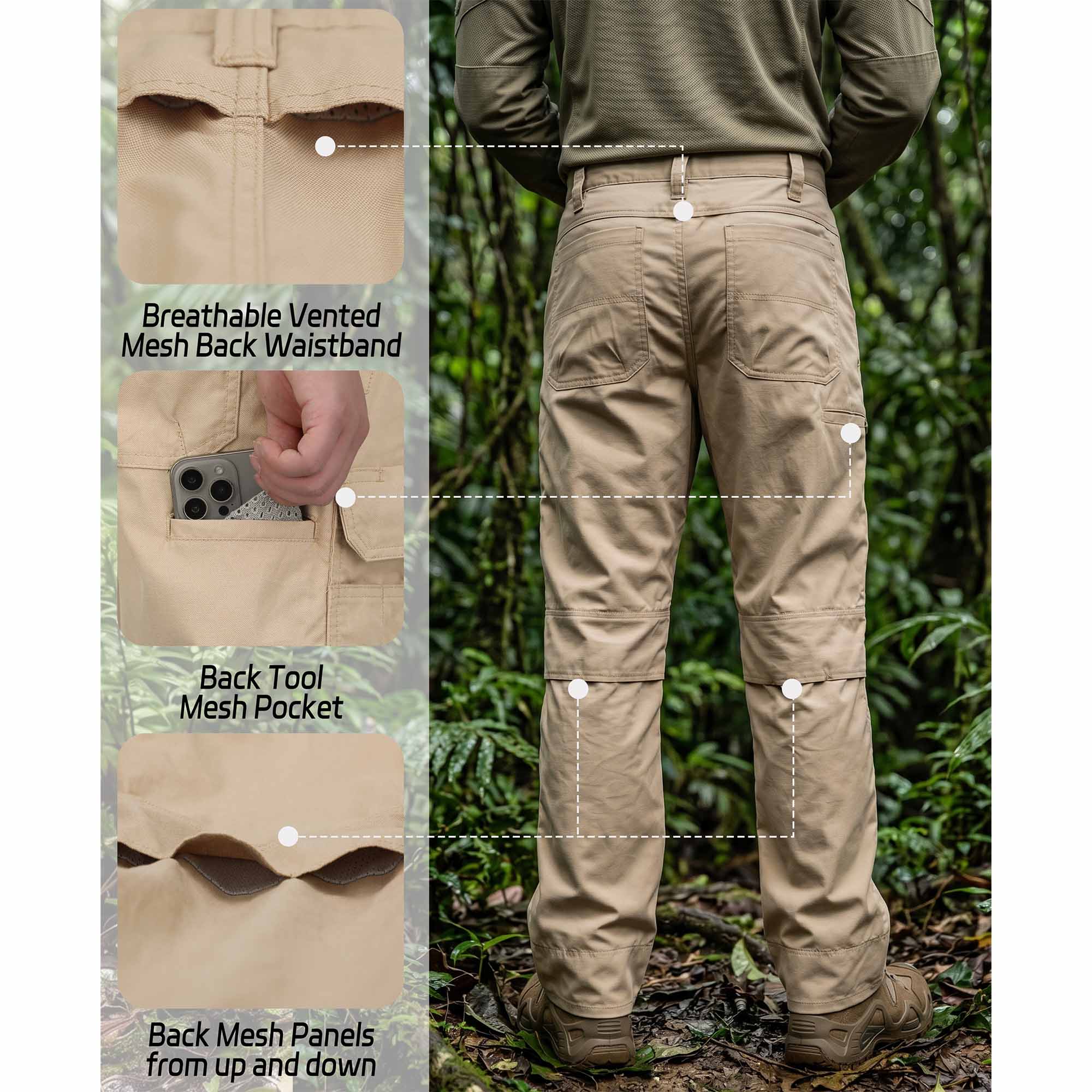 6.5OZ Breathable Airflow Vented Design FR Cargo Pants for Summer-B339