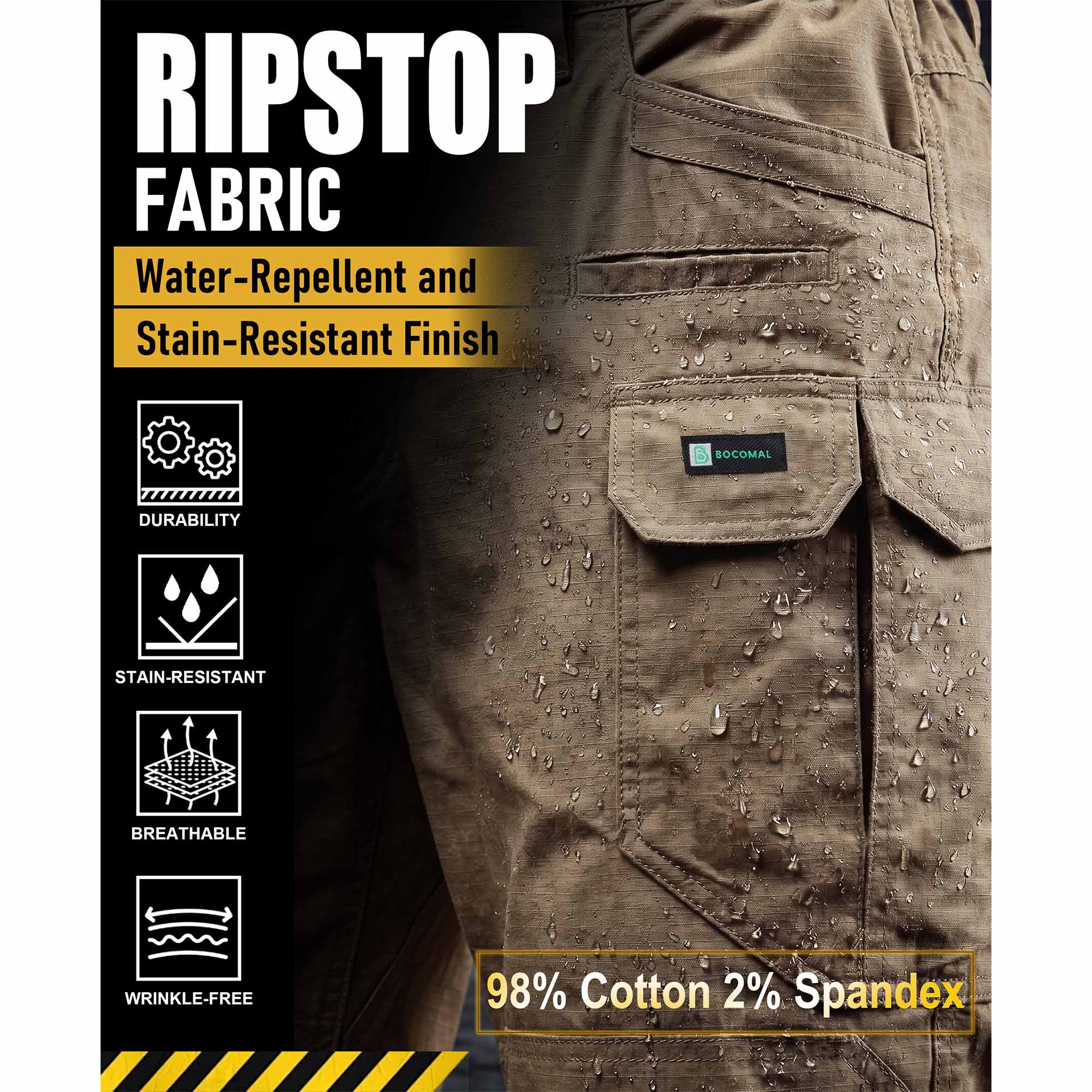 6.5OZ Lightweight Work Cargo Shorts (NON-FR) - PN061R