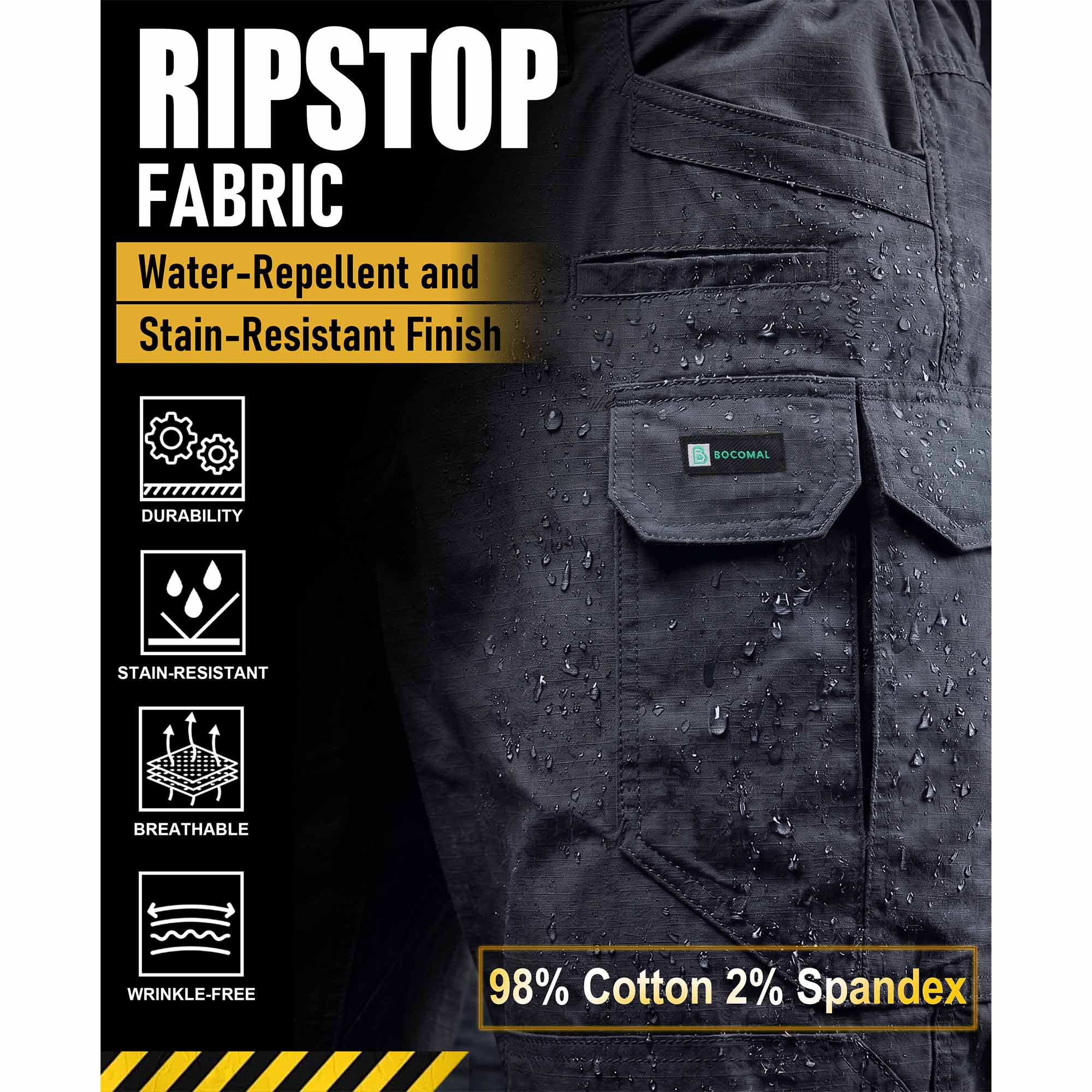 6.5OZ Lightweight Work Cargo Shorts (NON-FR) - PN061R