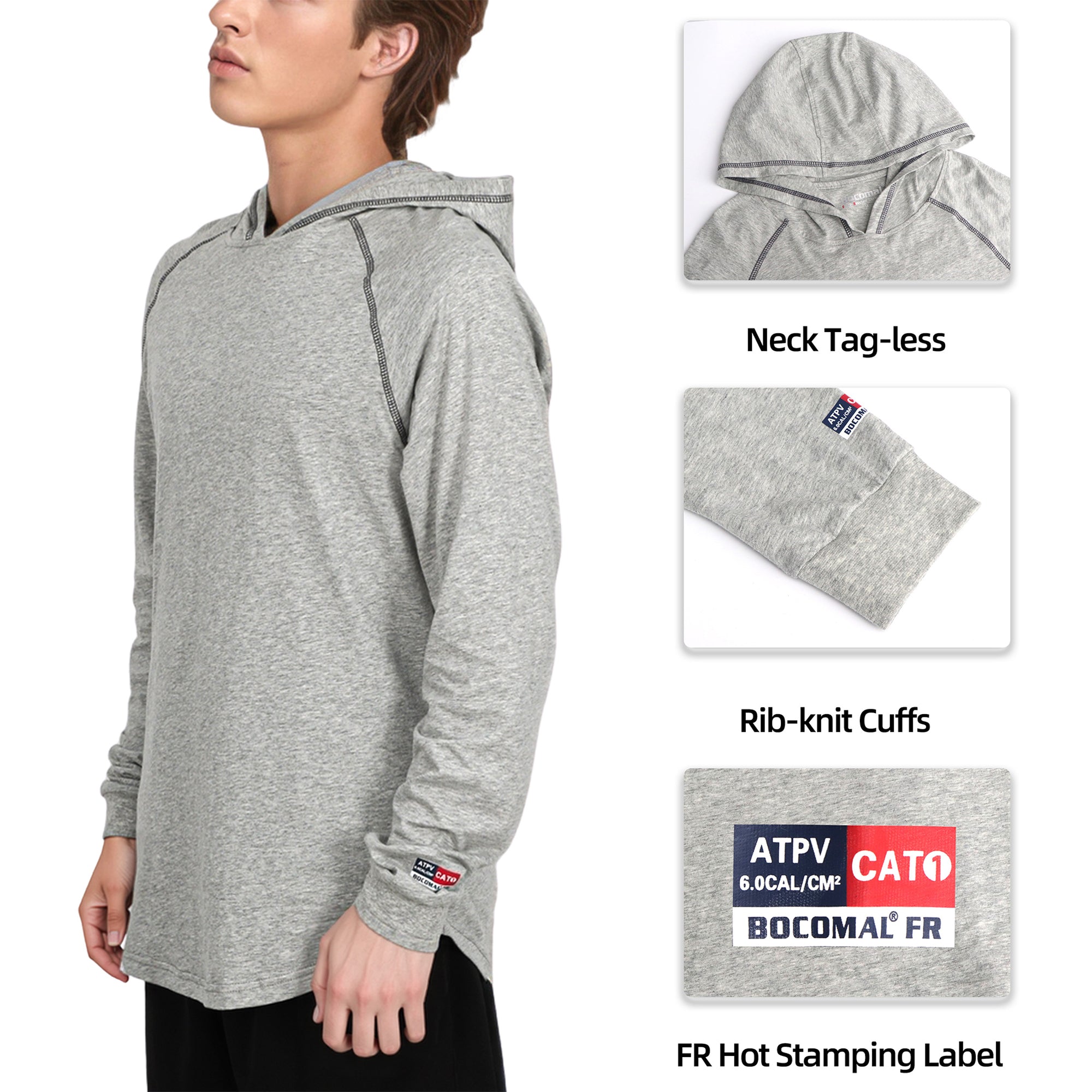 4.5OZ EX Lightweight Heather Series Flame Resistant NFPA2112 CAT1 Work Shirt Baselayer-6317