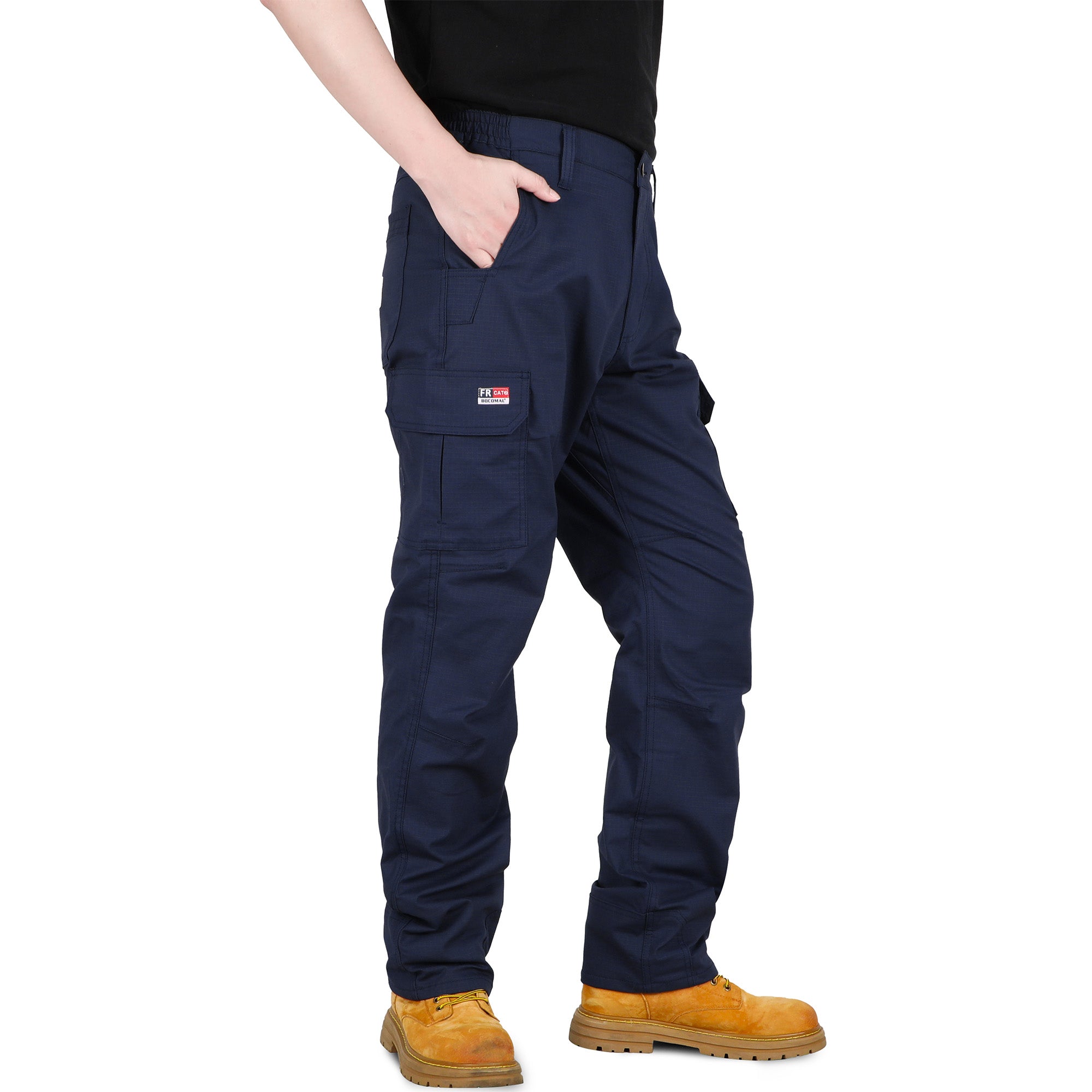 Modacrylic Cotton Fleece Lined Stretch Winter Cargo Pants-9328