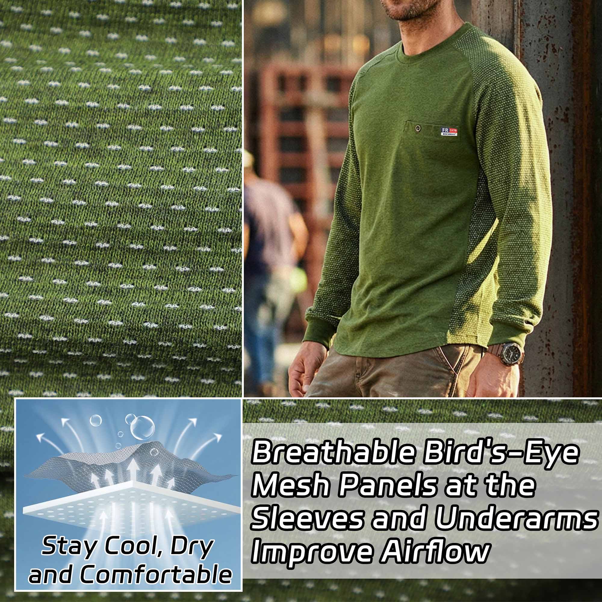 6OZ Breathable Vented Mesh (Sleeve and Underarm) FR T-Shirt- 4435