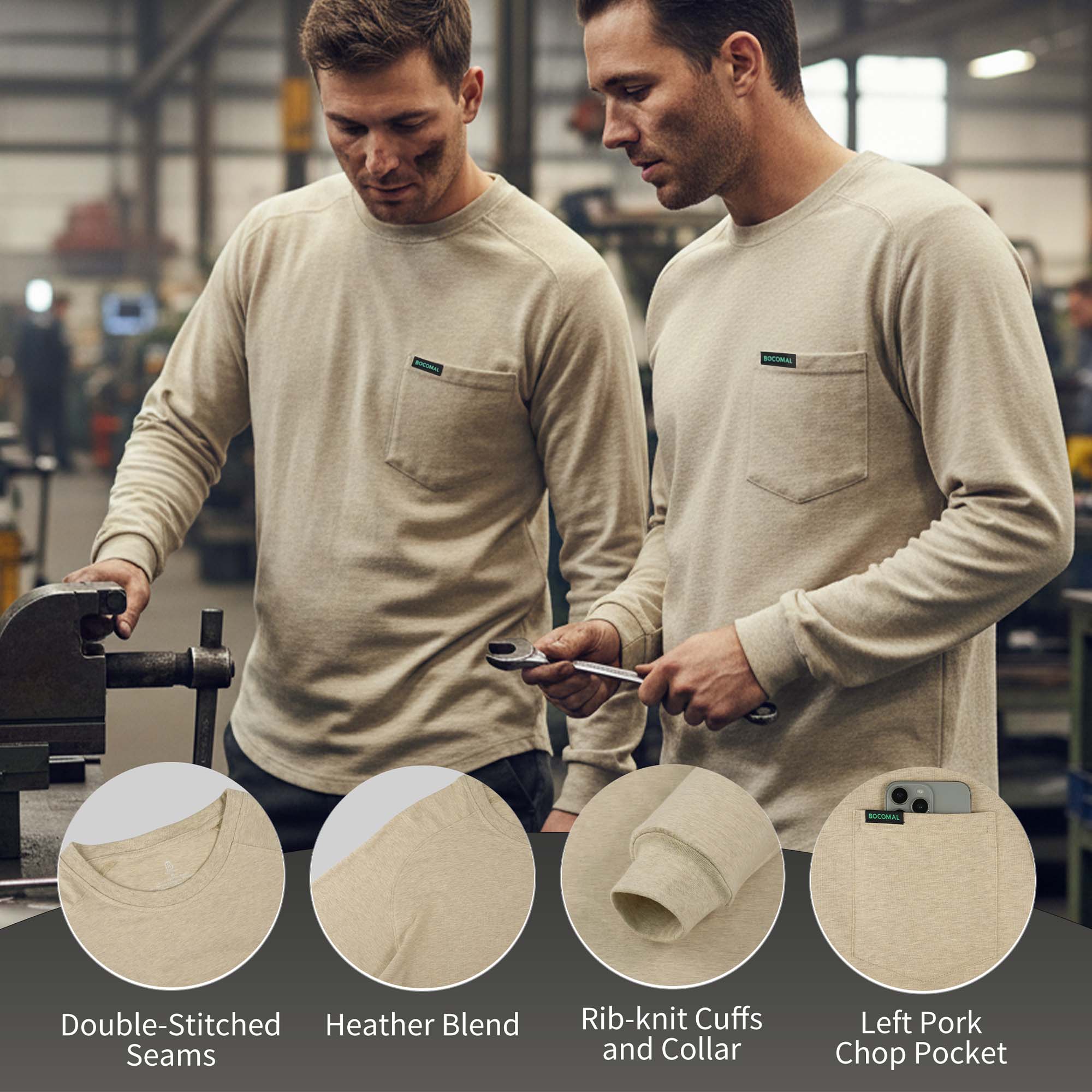 5oz Soft Cotton Tencel Blended Tee Relax Fit T-Shirt (NON-FR)-TS011A