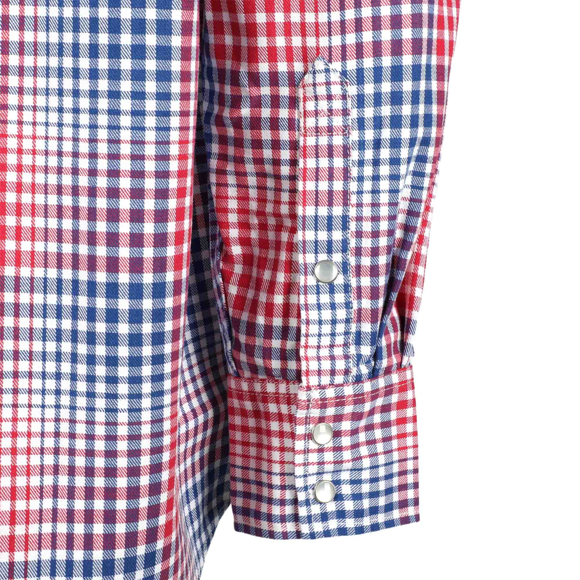 7.5OZ Printed Plaid Shirts With Metal Button(Final Sale)-3710