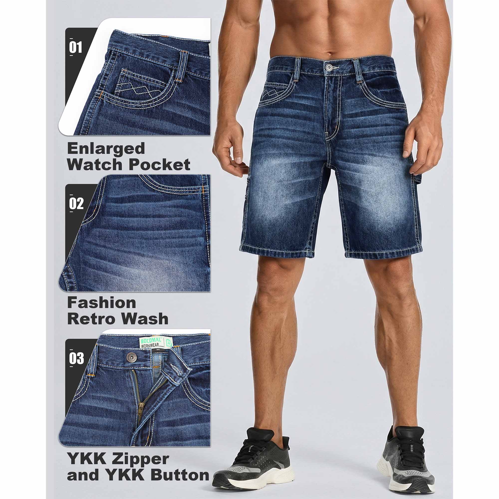 12.5OZ Heavy Duty 100% C Relaxed Denim Shorts (NON-FR)-PN102A