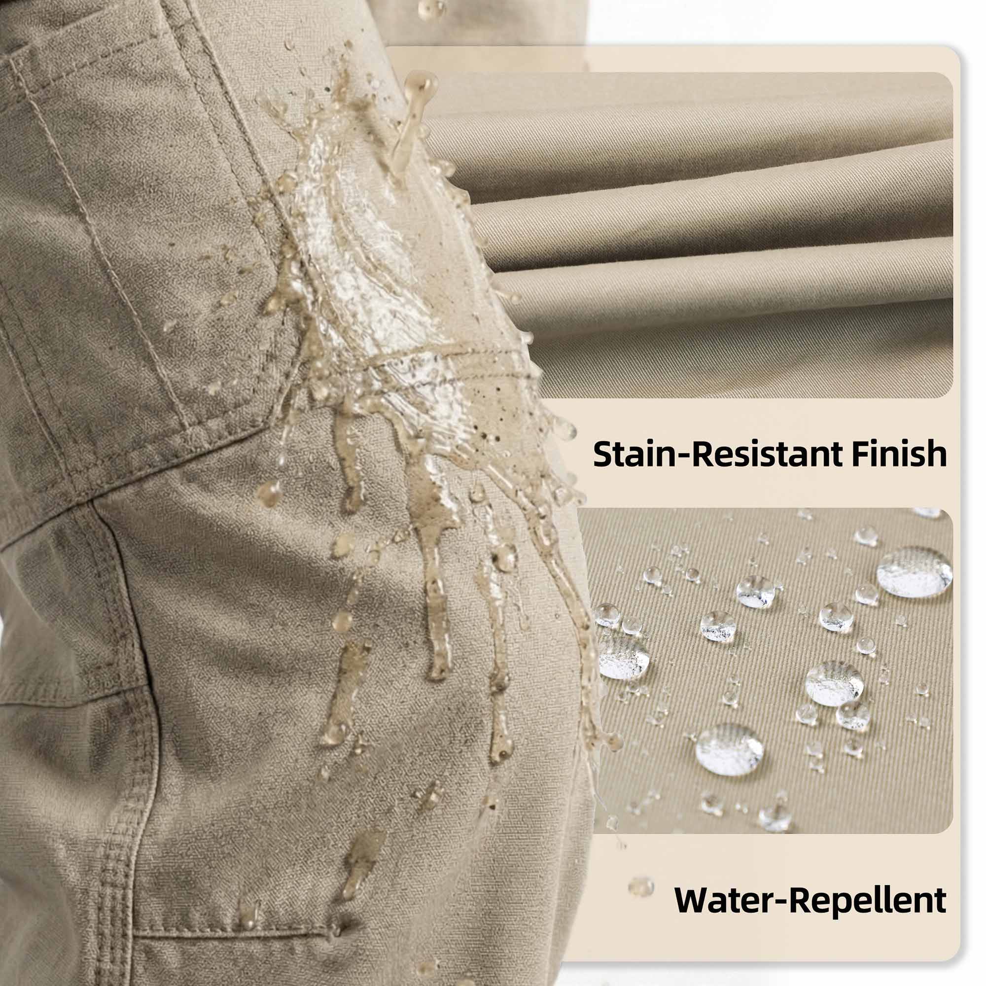 7oz Men's 12 Multi-Pockets 100% C Dura Comfort Water/Stain Resistant Work Cargo Pants - 031D