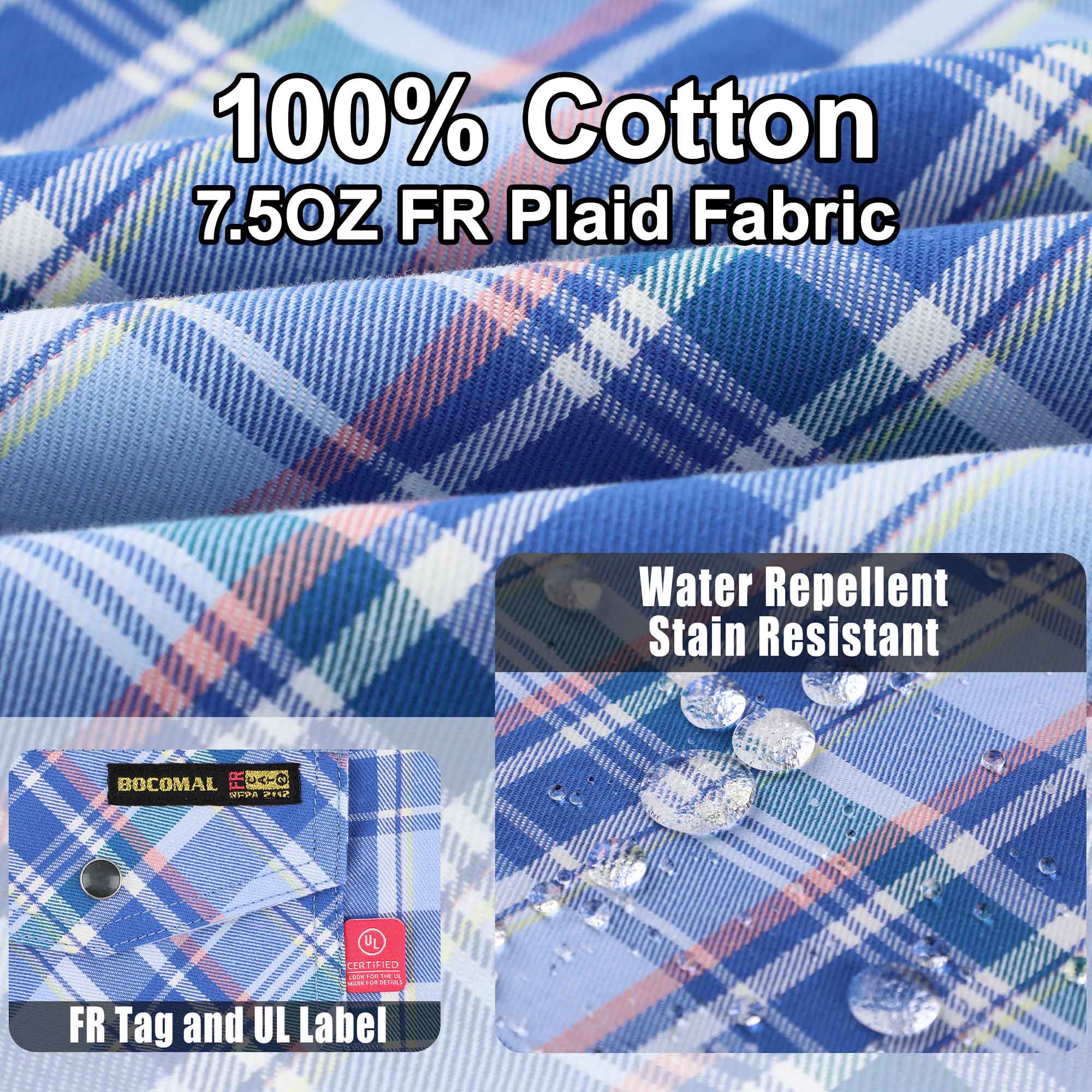 7.5OZ FR 100% C NFPA2112 Welding Shirt- 0910