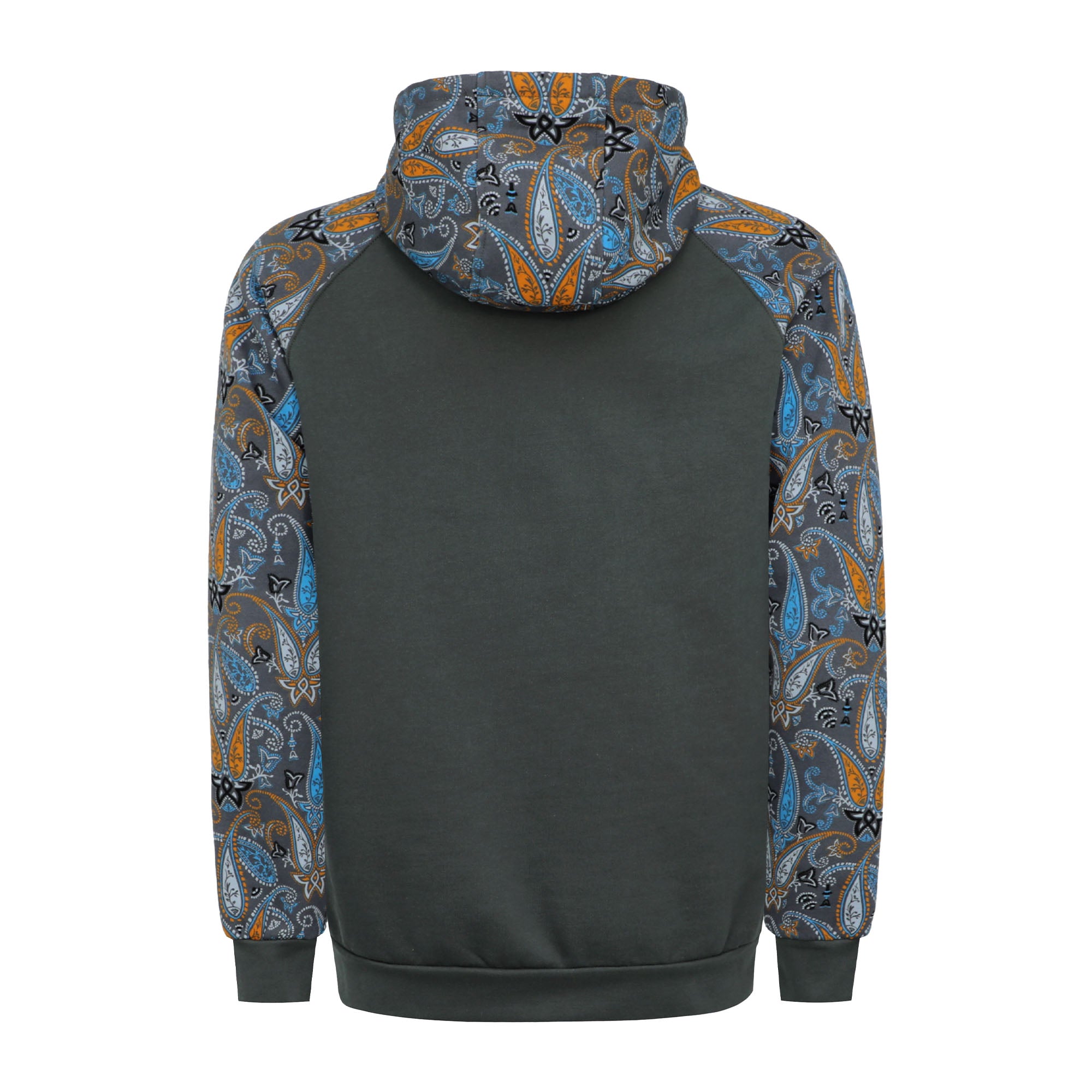 10.5oz Paisley Printed Two Tone Cotton Fleece Flame Resistant Pullover Hoodies(Final Sale)-1109P