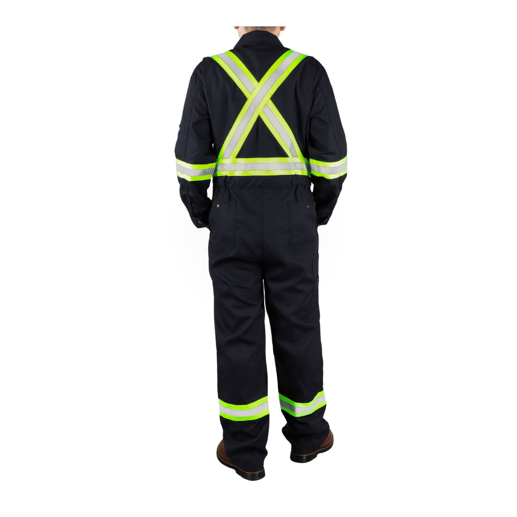 6OZ Hi Vis Coveralls With 2inch Reflective Taps-2128HV