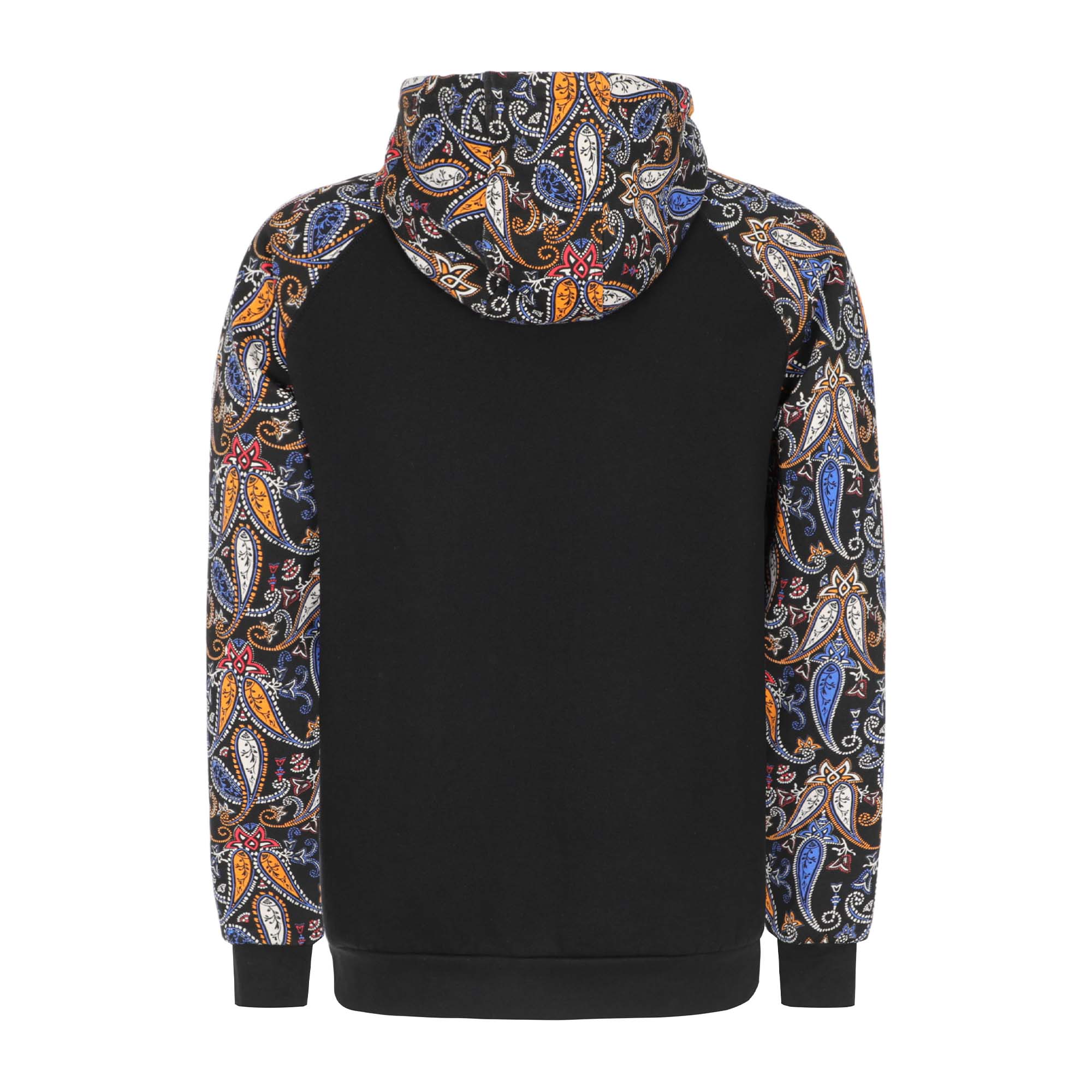 10.5oz Paisley Printed Two Tone Cotton Fleece Flame Resistant Pullover Hoodies(Final Sale)-1109P