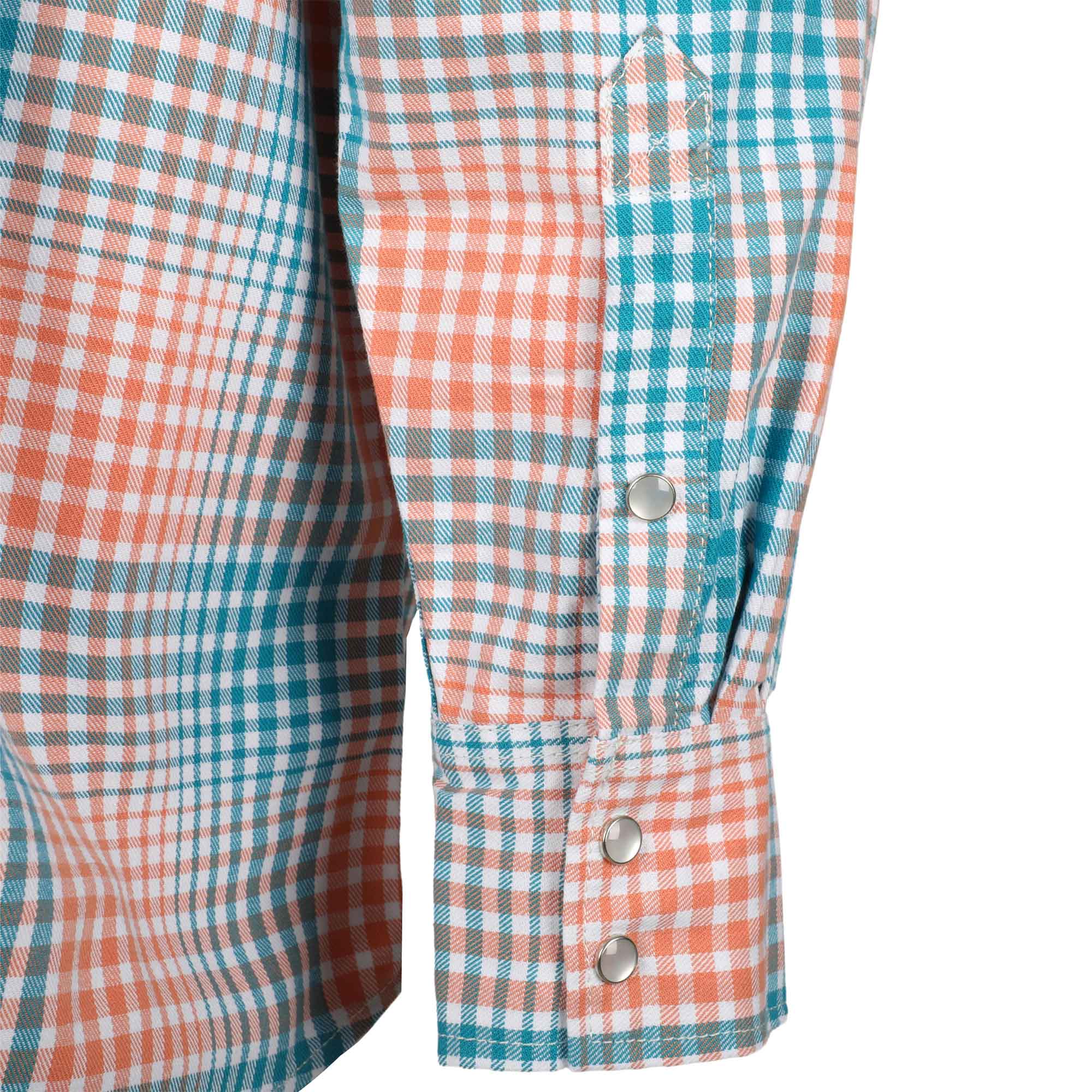 7.5OZ Printed Plaid Shirts With Metal Button(Final Sale)-3710