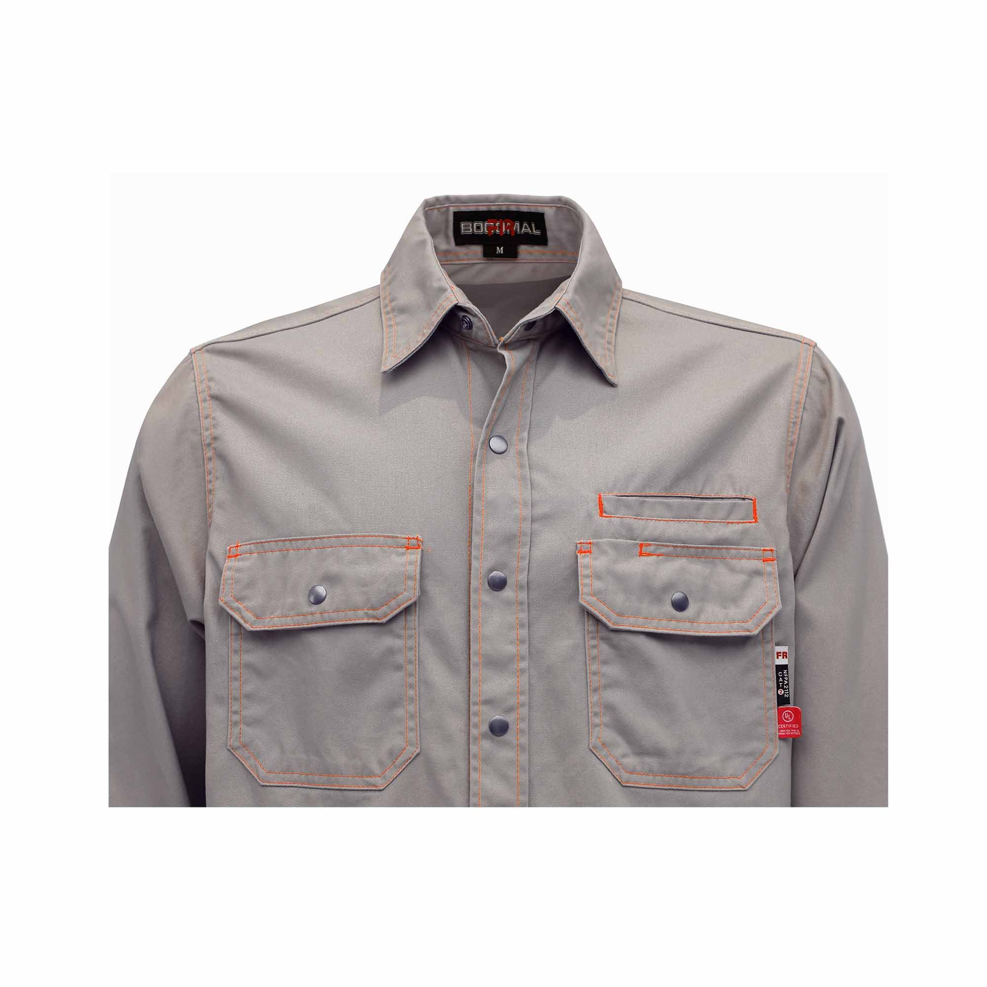 Fr Shirts Men's Flame Resistant FR Shirt For Welding BOCOMAL