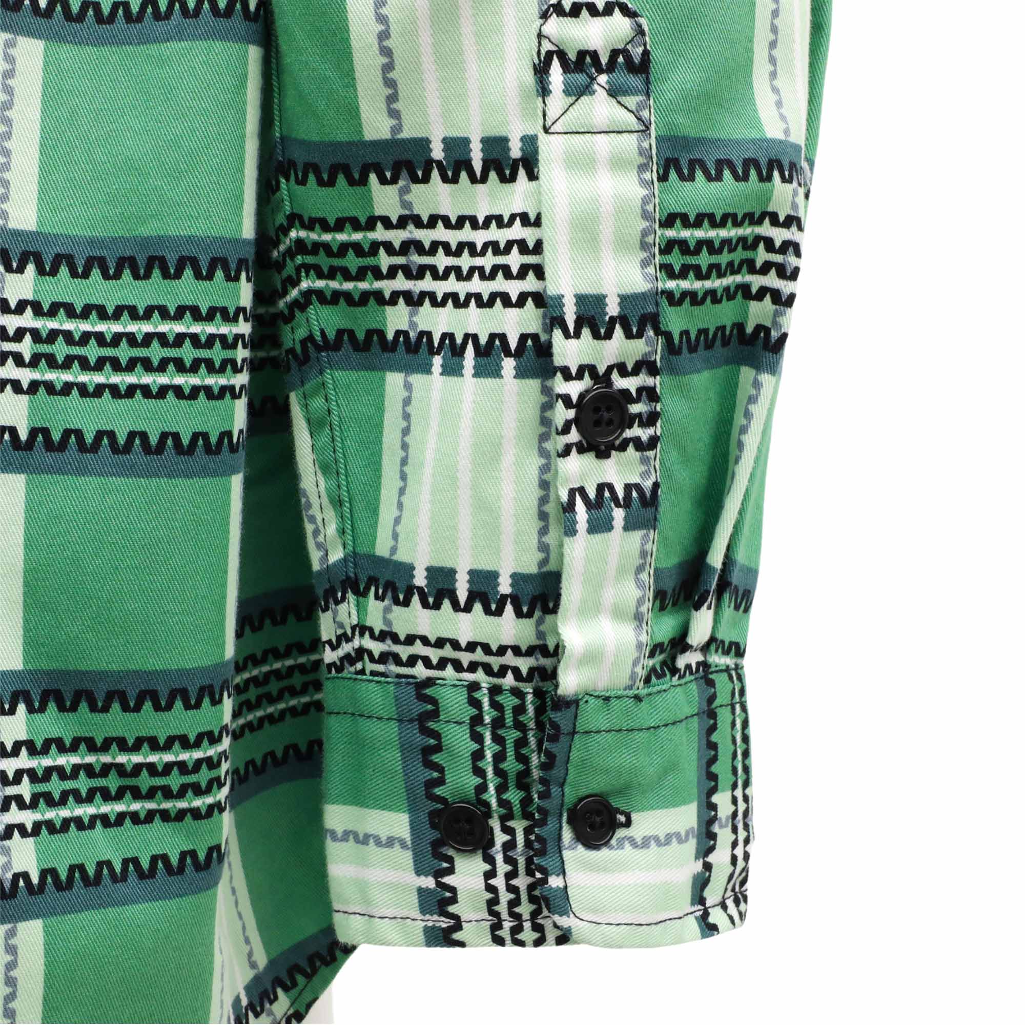 6.5oz Cotton Button Up Printed Plaid Flame Resistant Welding Shirts (Final Sale)