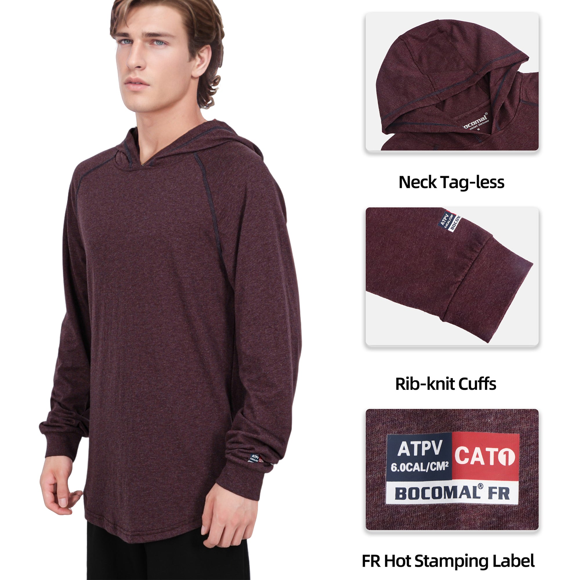 4.5OZ EX Lightweight Heather Series Flame Resistant NFPA2112 CAT1 Work Shirt Baselayer-6317