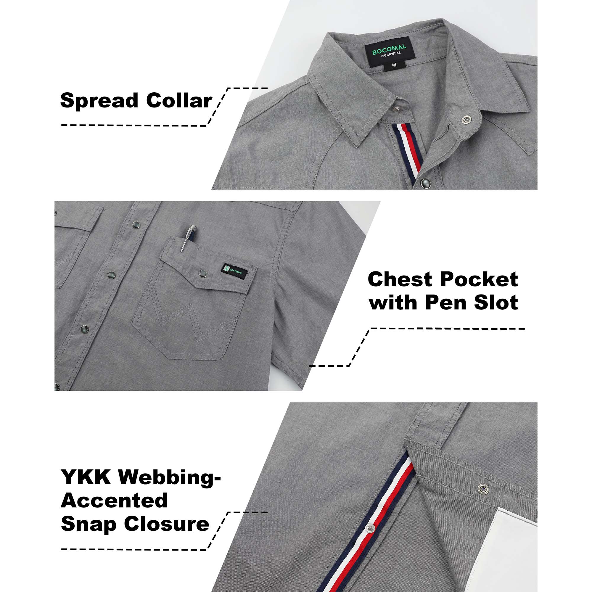 5OZ Lightweight 100% C Chambray Shirt (NON-FR)-SH041L