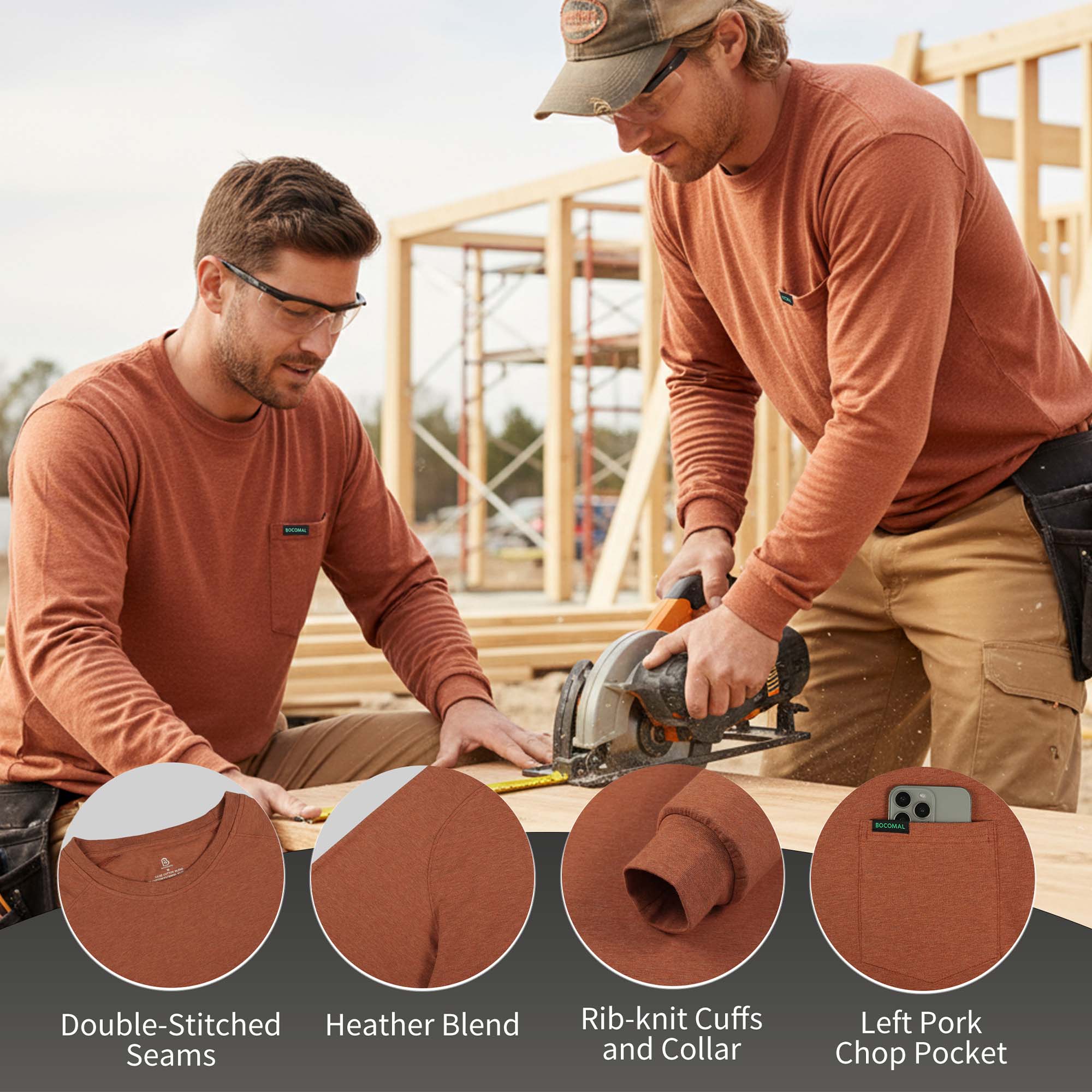 5oz Soft Cotton Tencel Blended Tee Relax Fit T-Shirt (NON-FR)-TS011A