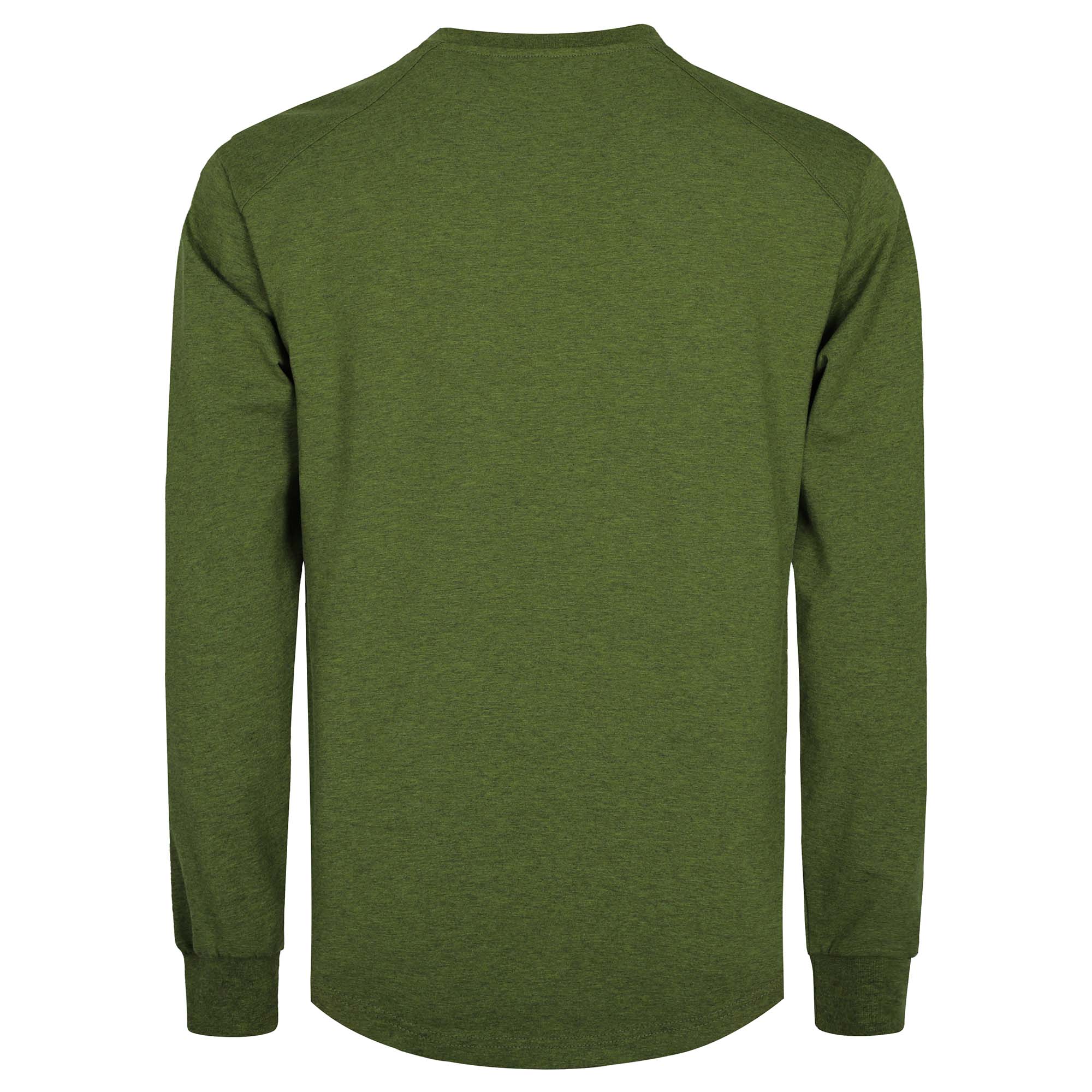 6OZ Henley Cotton Tencel Heather Blended Flame Resistant Work T-Shirt - A235