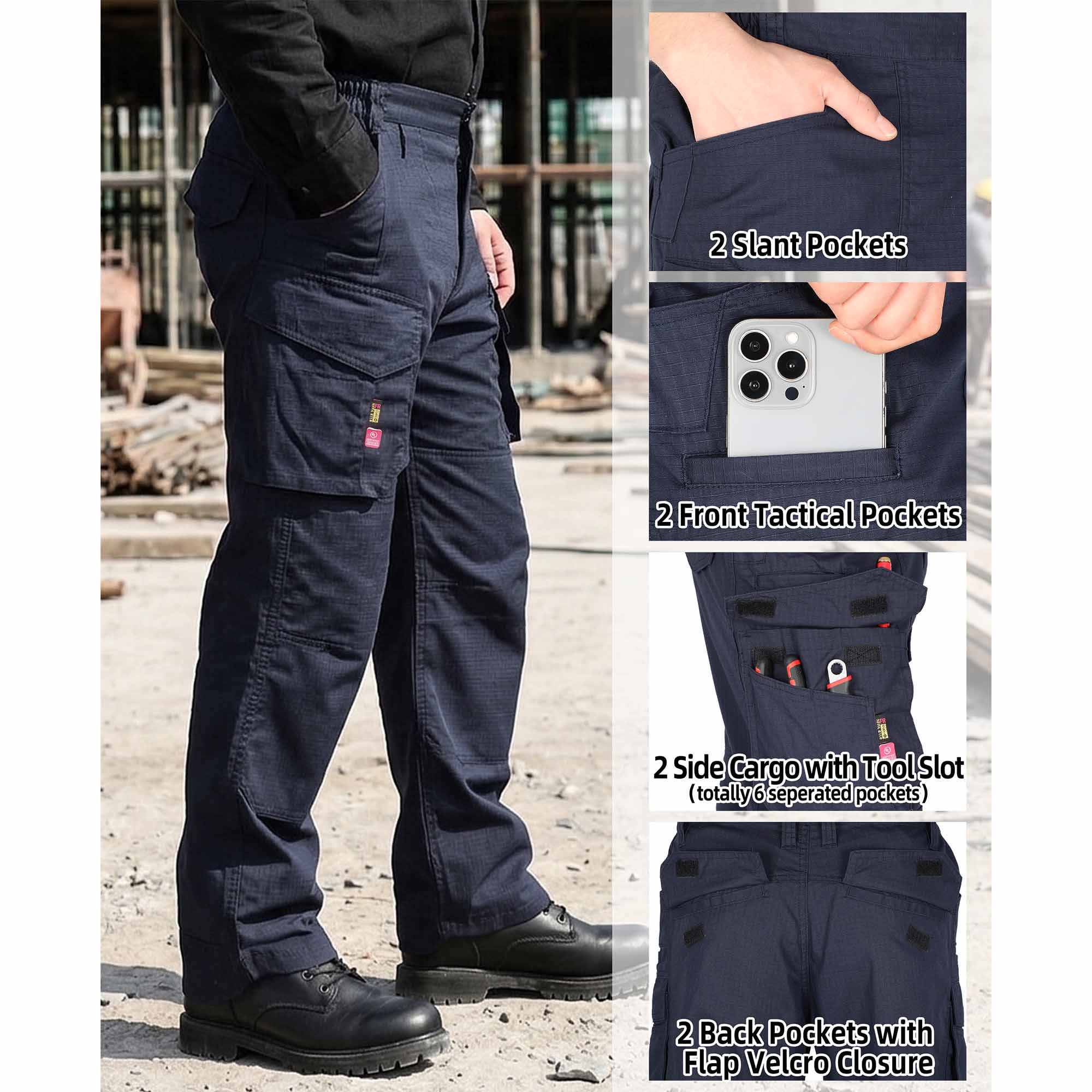 7OZ Lightweight FR Work Cargo Hiking Pant - B428