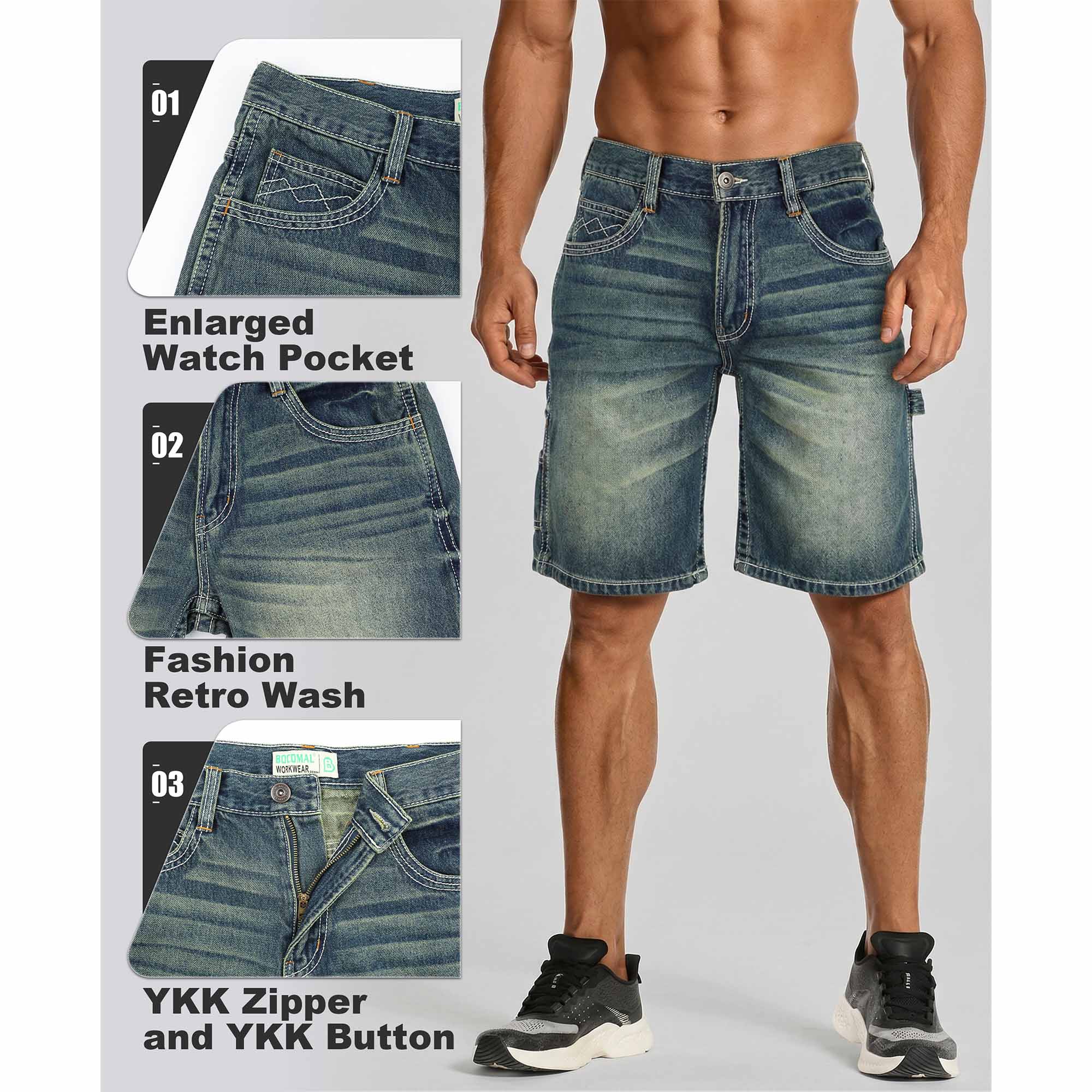 12.5OZ Heavy Duty 100% C Relaxed Denim Shorts (NON-FR)-PN102A