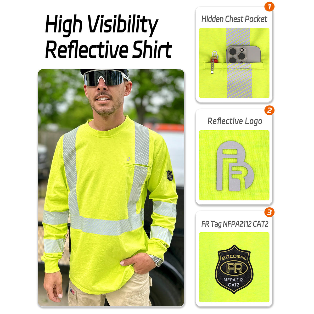 6OZ Hi Vis T-Shirts(Normal Yellow Color)-0624